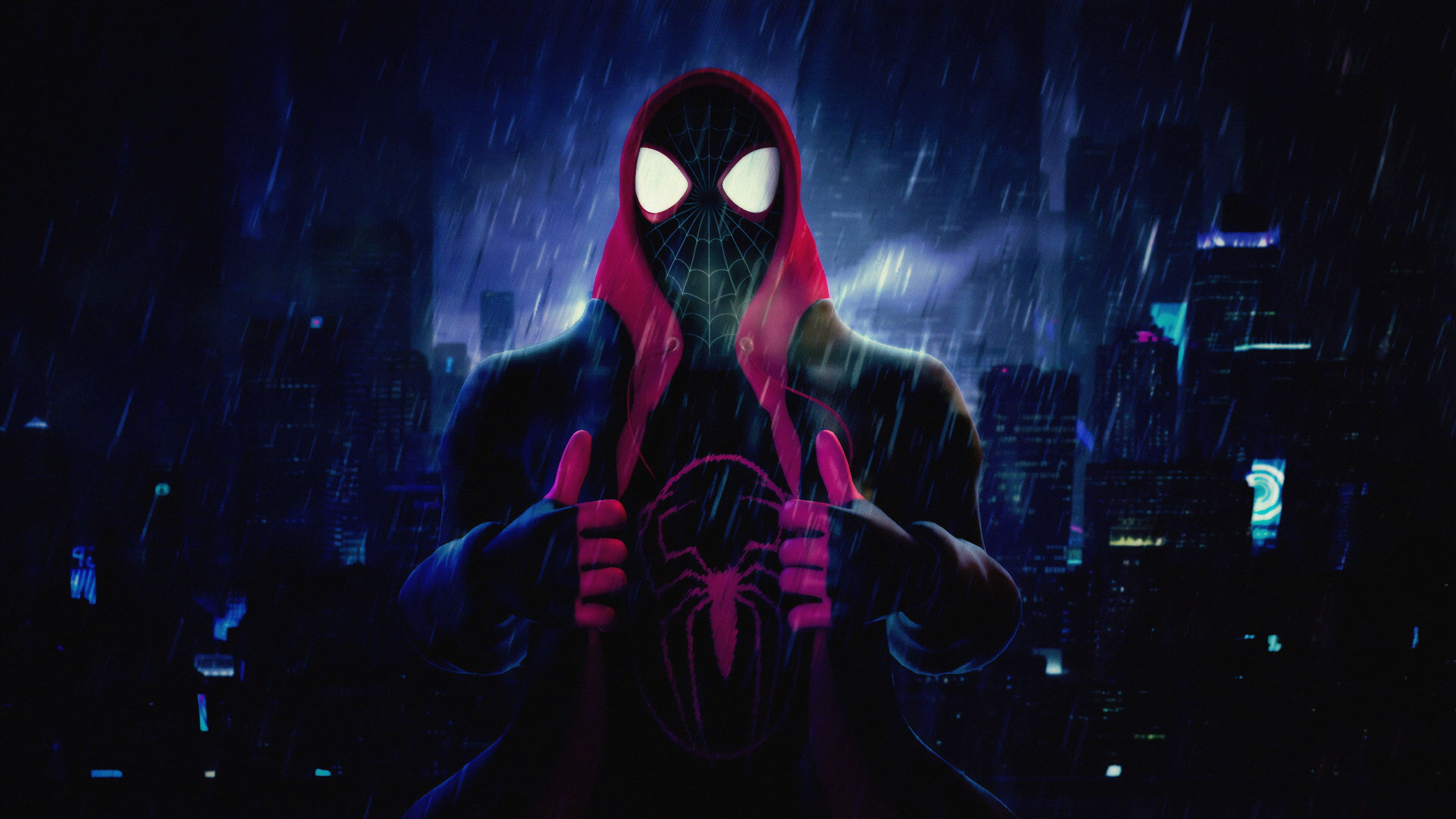 Miles Morales Cyberpunk Spiderman Wallpapers