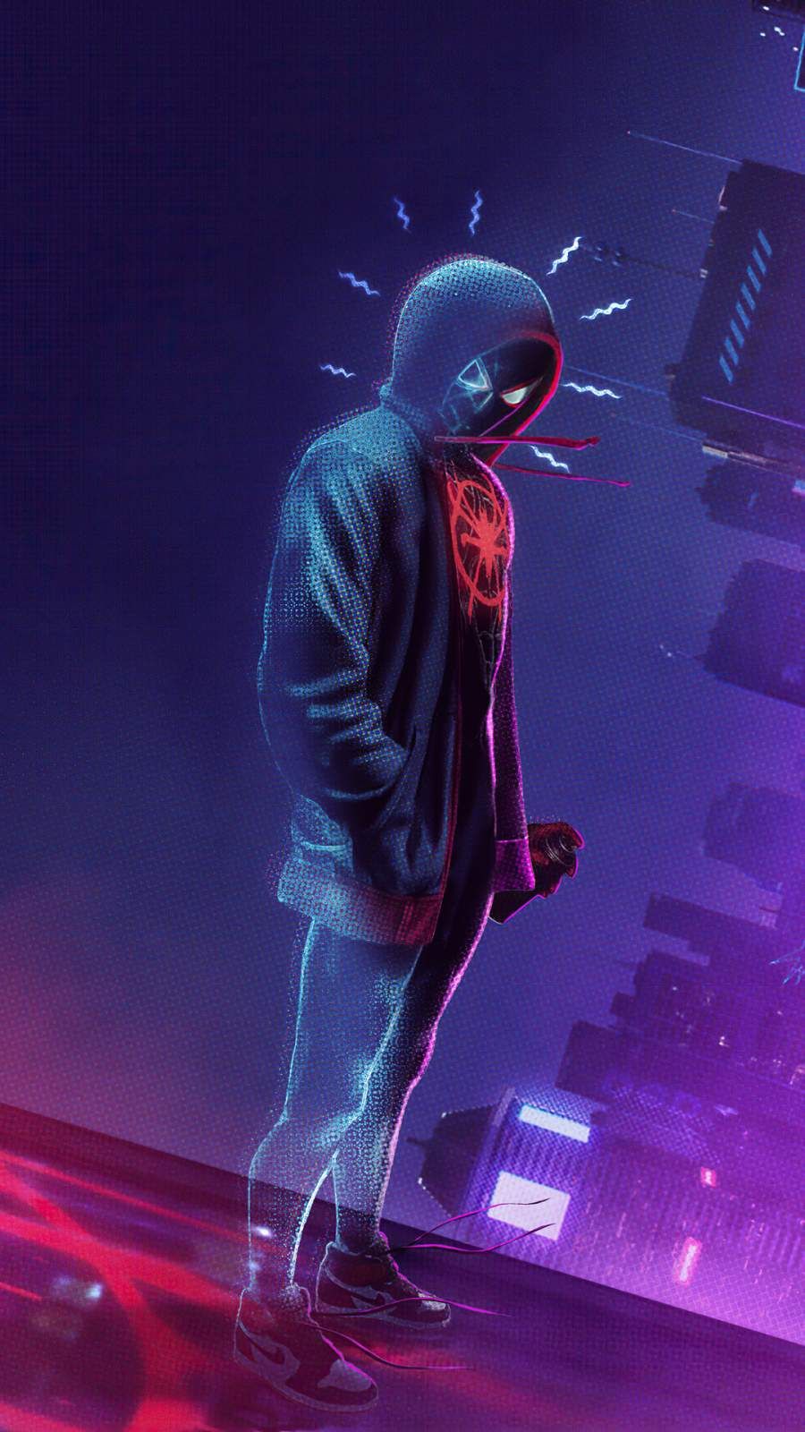 Miles Morales Cyberpunk Spiderman Wallpapers