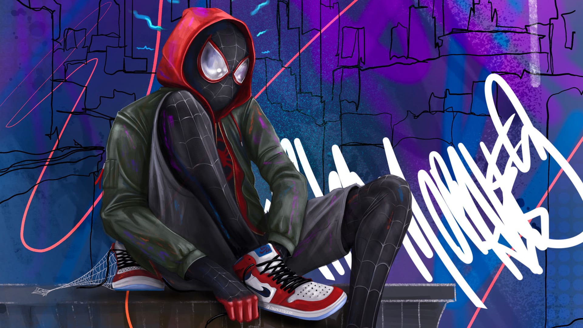 Miles Morales Hoodie Wallpapers