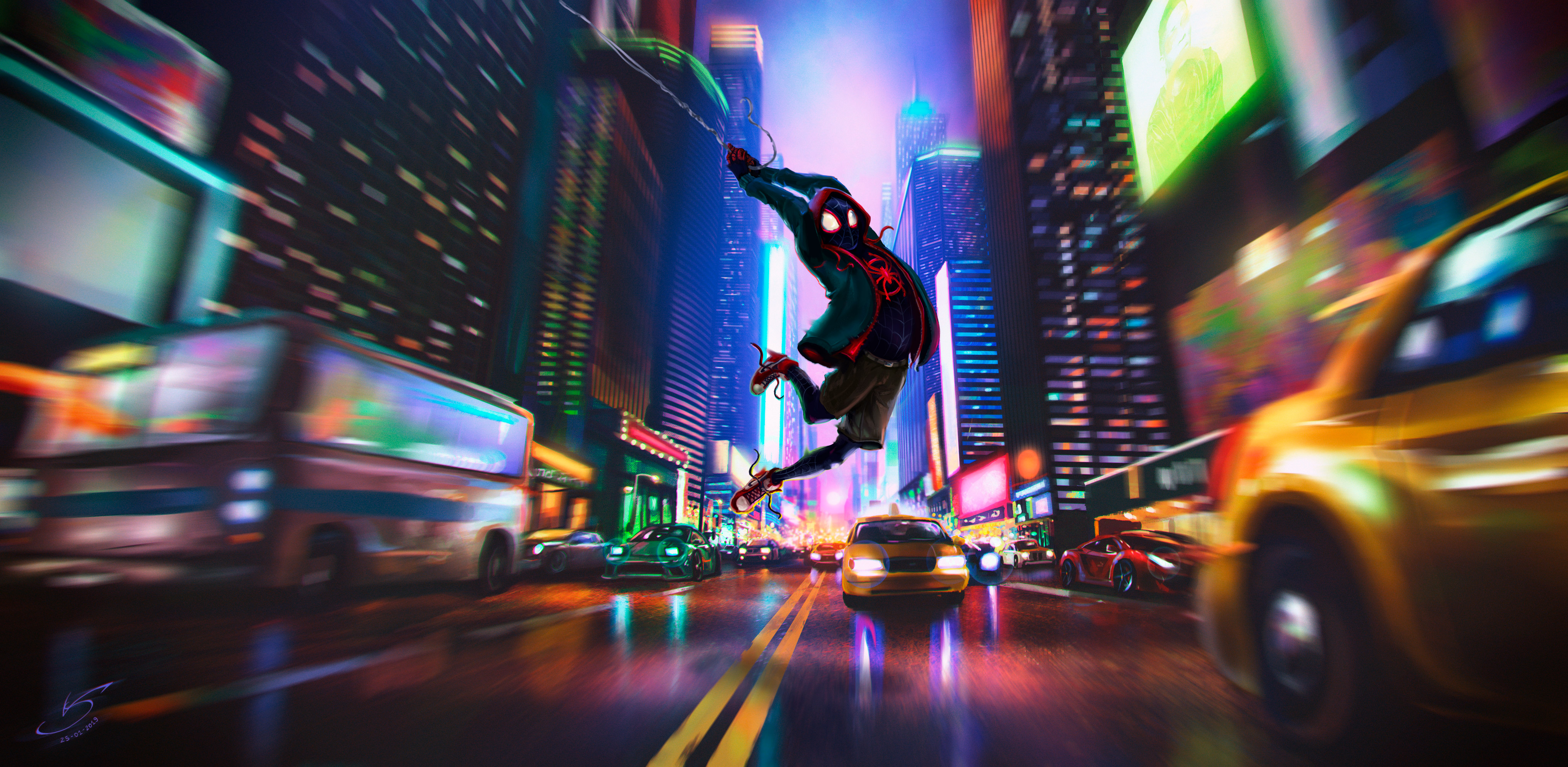 Miles Morales In Spider Man Into The Spider Verse Wallpapers