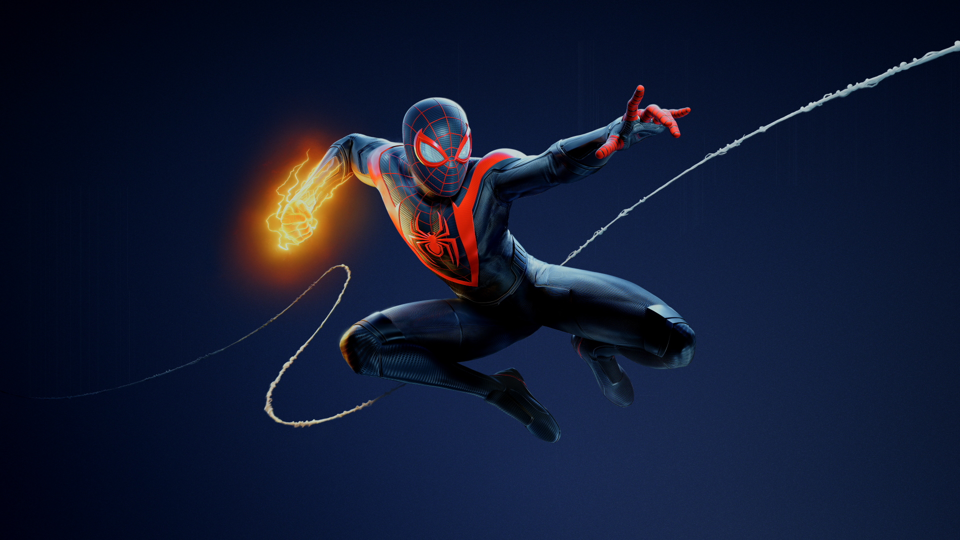 Miles Morales Spider-Man Fire Hand Wallpapers