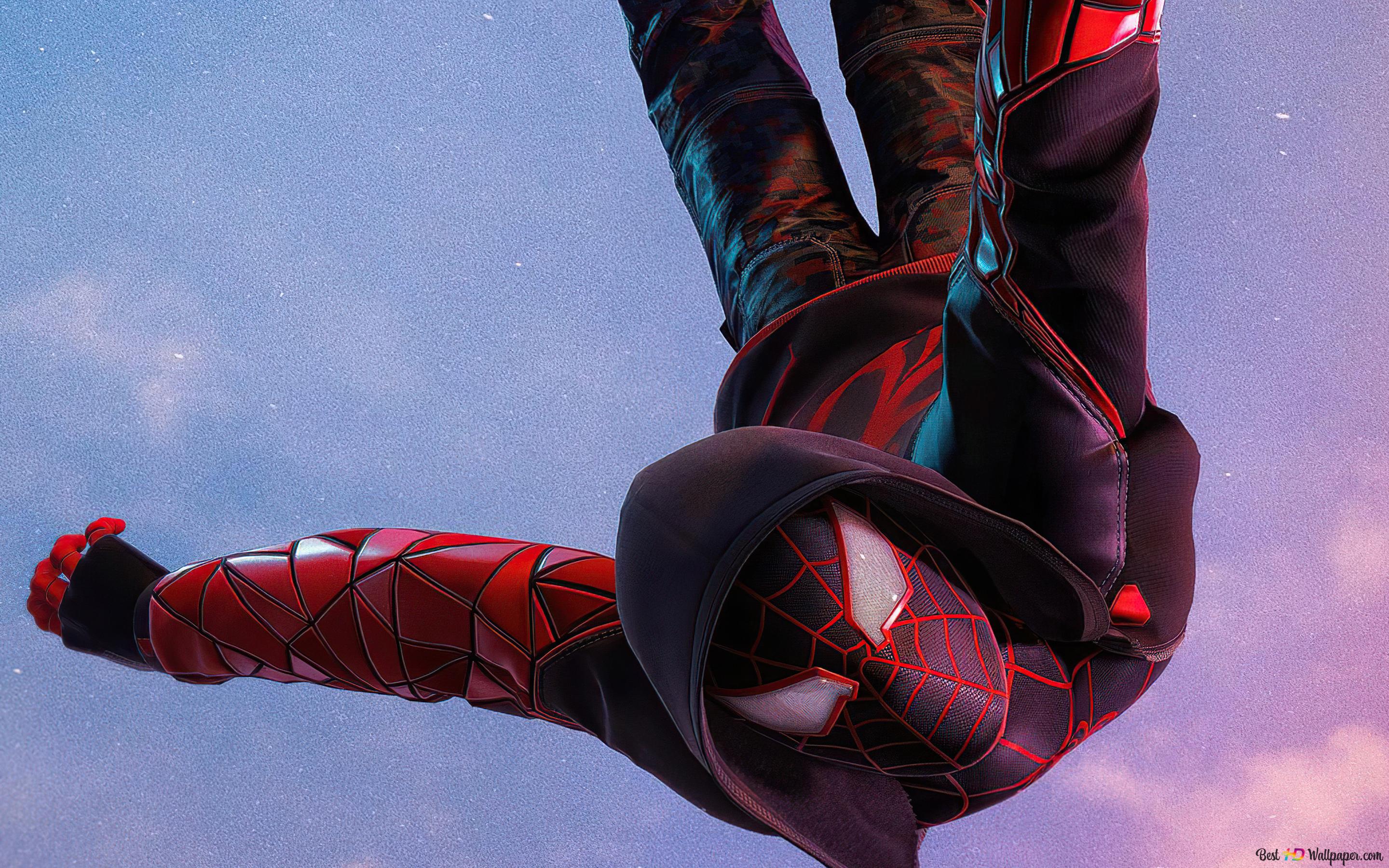 Miles Morales Spider Man Flying Wallpapers