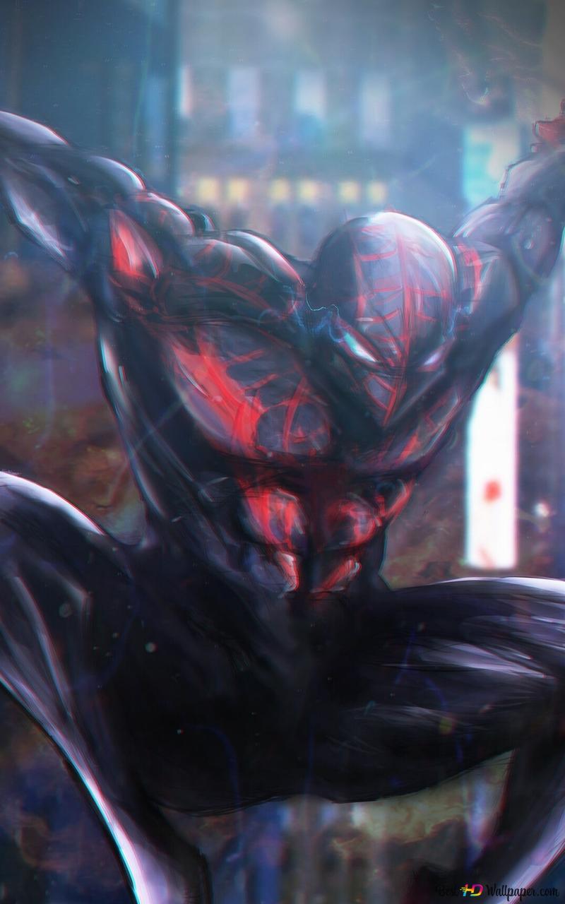 Miles Morales Spider Man Flying Wallpapers