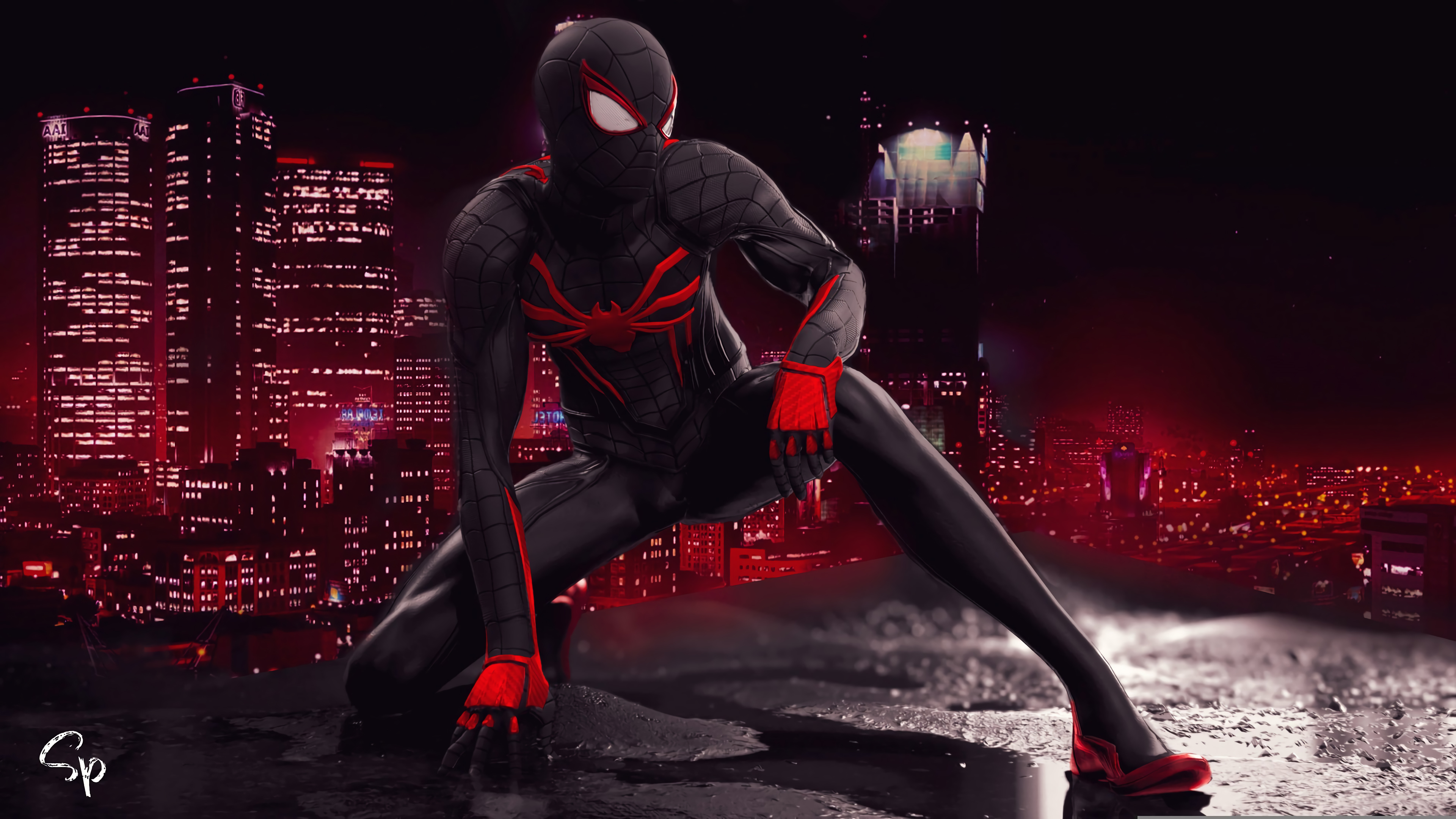 Miles Morales Spider-Man White Suit Wallpapers