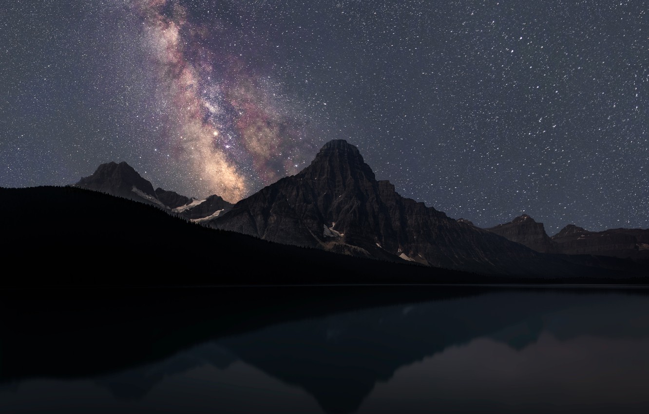 Milky Way And Mountain Reflection Wallpapers