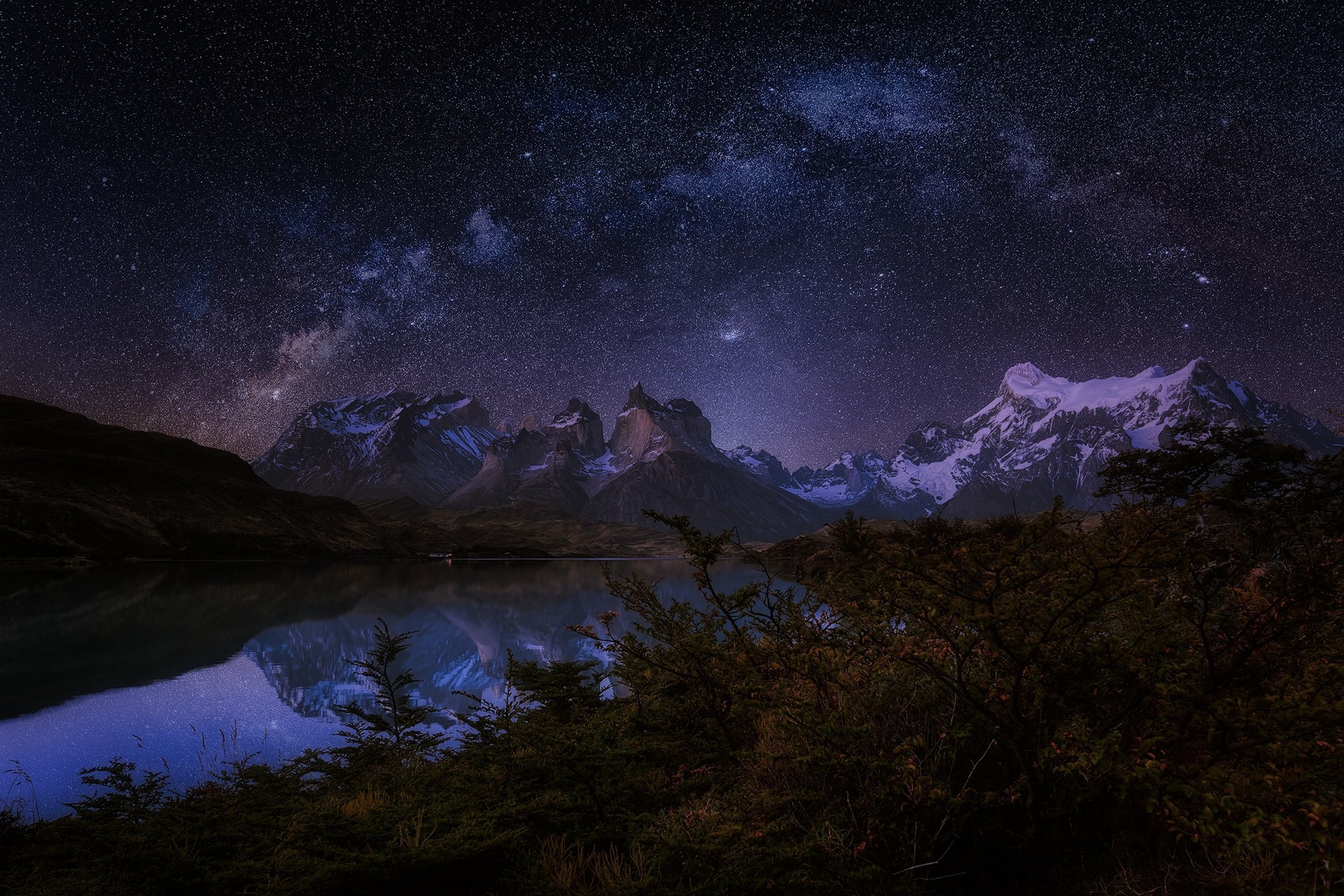 Milky Way And Mountain Reflection Wallpapers