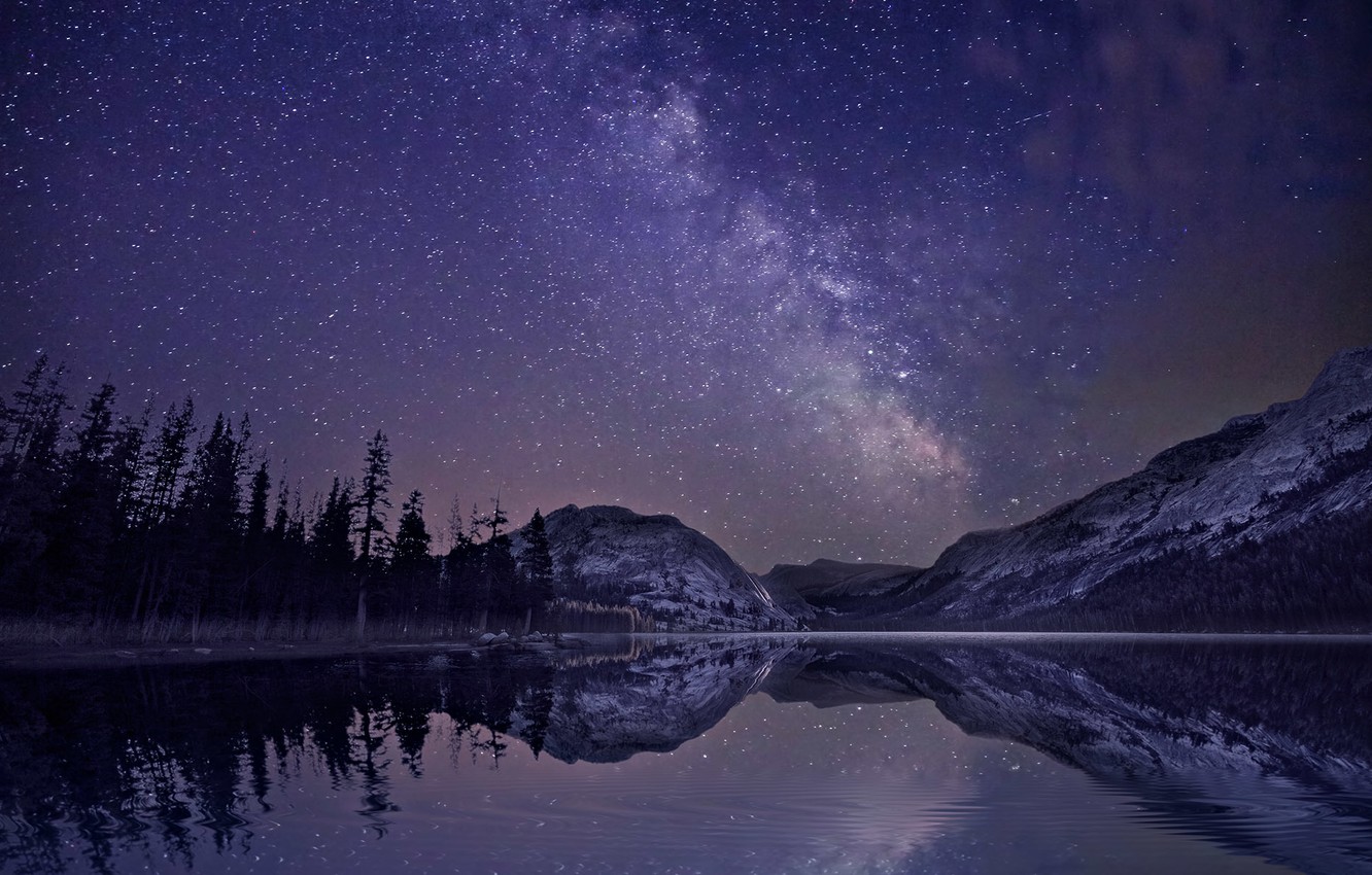 Milky Way And Mountain Reflection Wallpapers