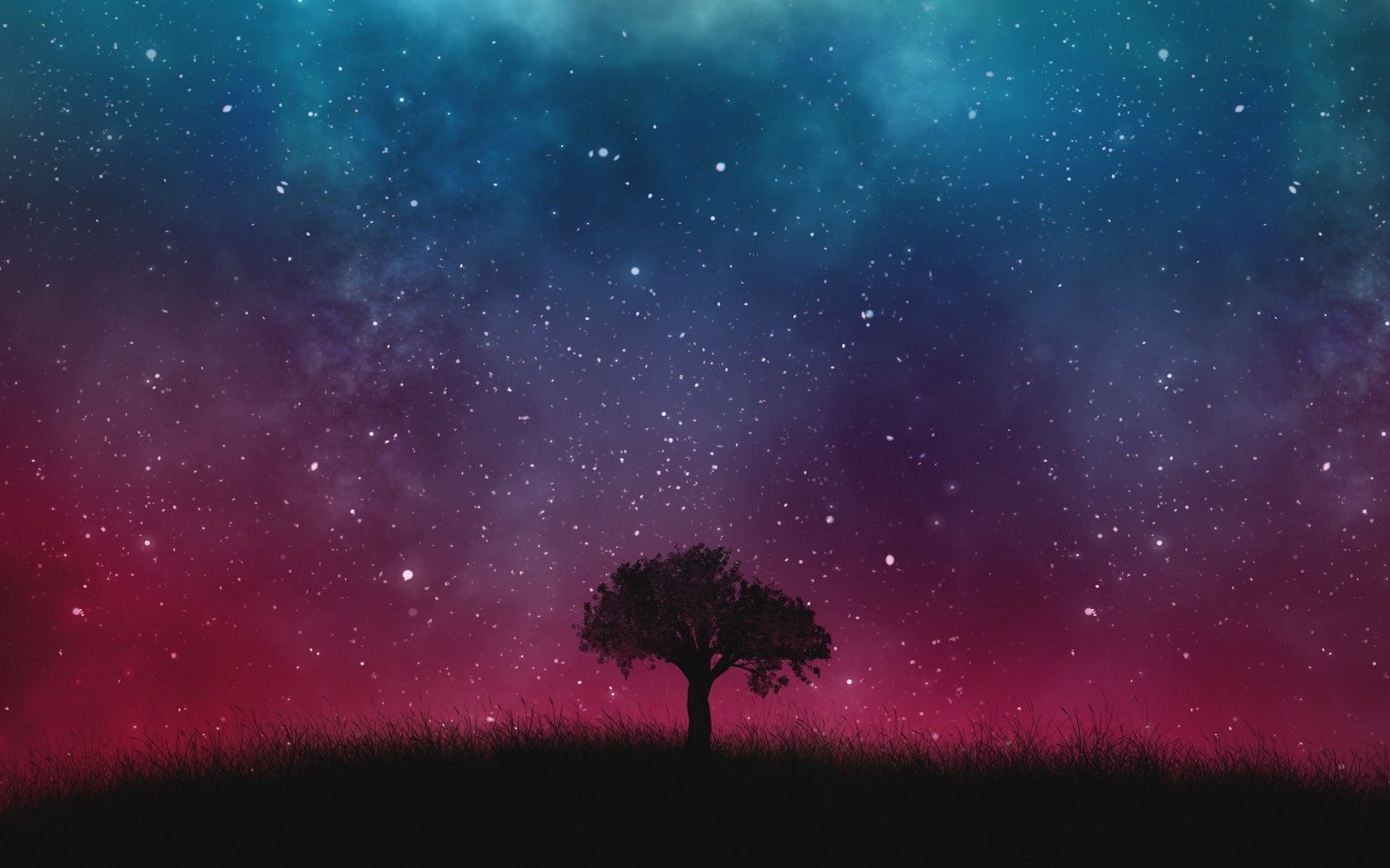 Milky Way Cool Hd Lonely Tree Wallpapers