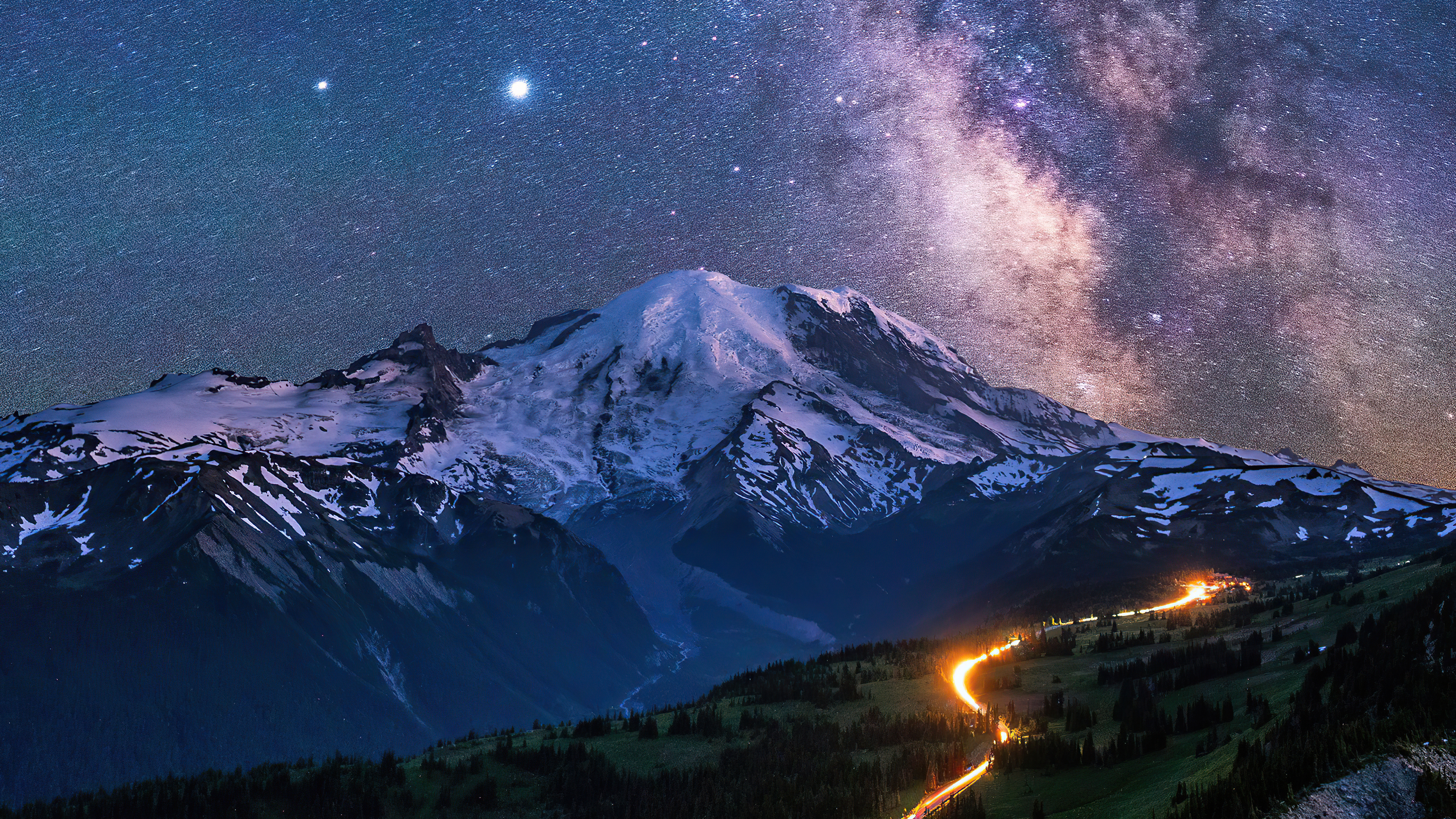 Milky Way Mountains Wallpapers