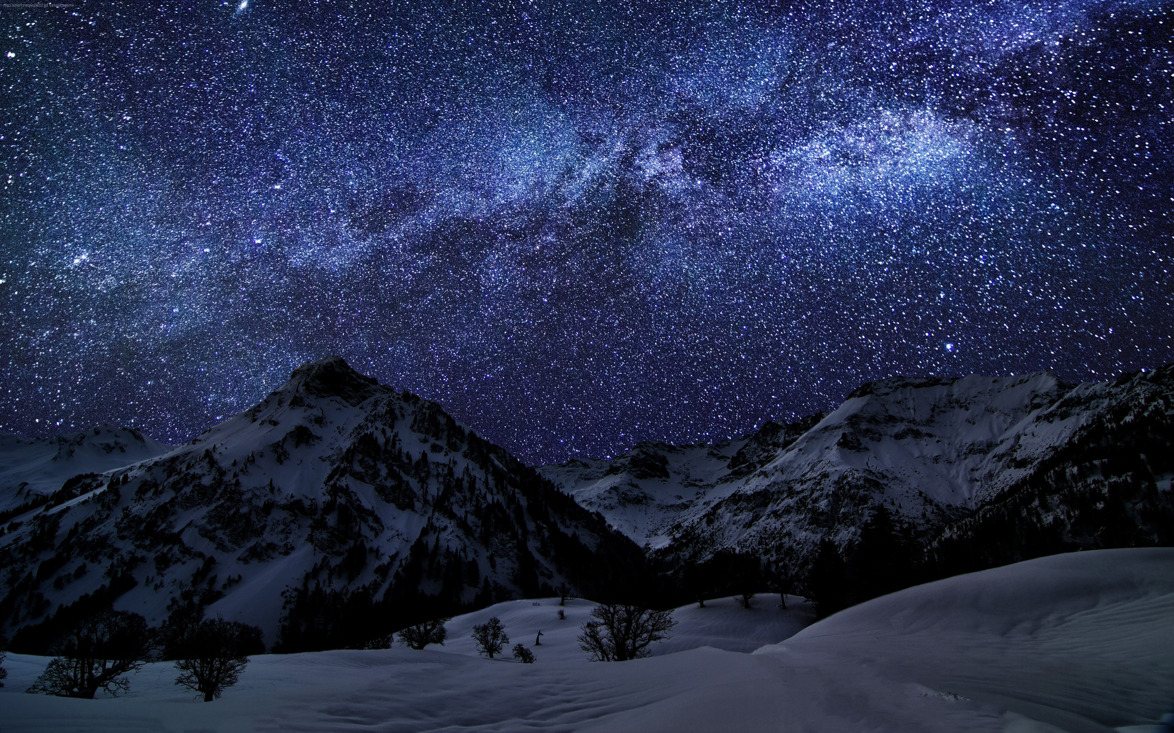 Milky Way Mountains Wallpapers