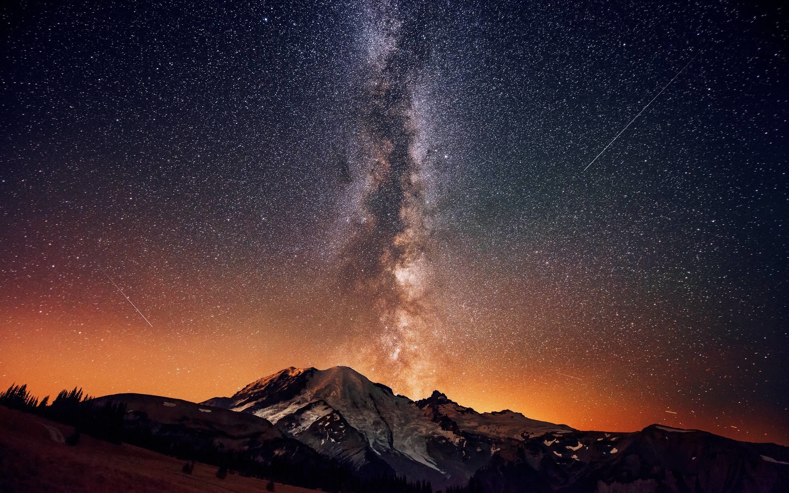 Milky Way Mountains Wallpapers