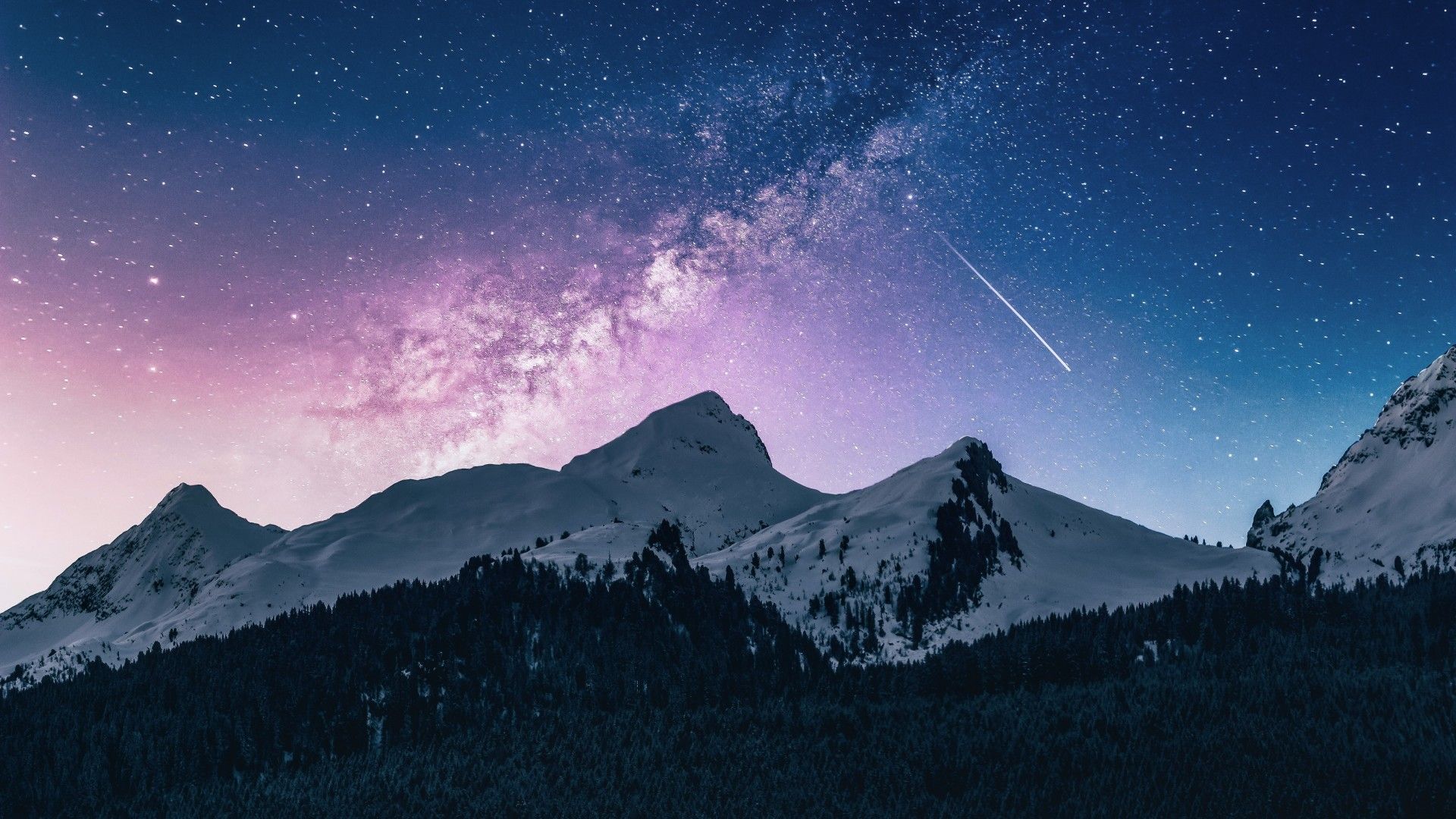 Milky Way Mountains Wallpapers