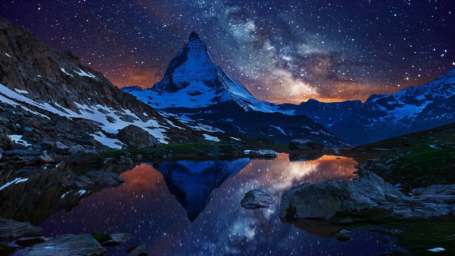 Milky Way Mountains Wallpapers