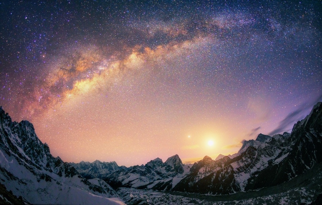 Milky Way Mountains Wallpapers