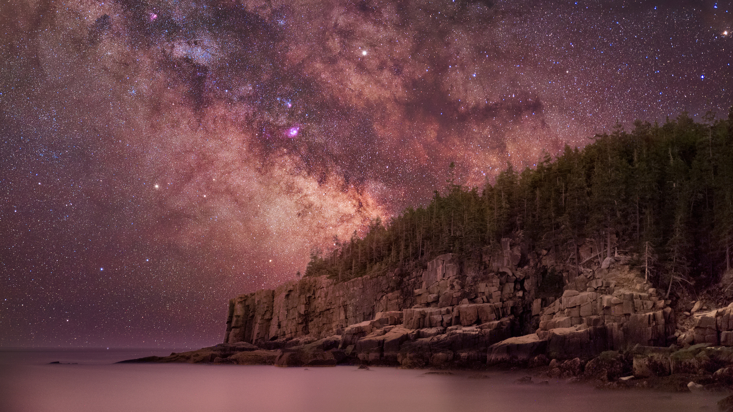 Milky Way Over Otter Cliffs Wallpapers