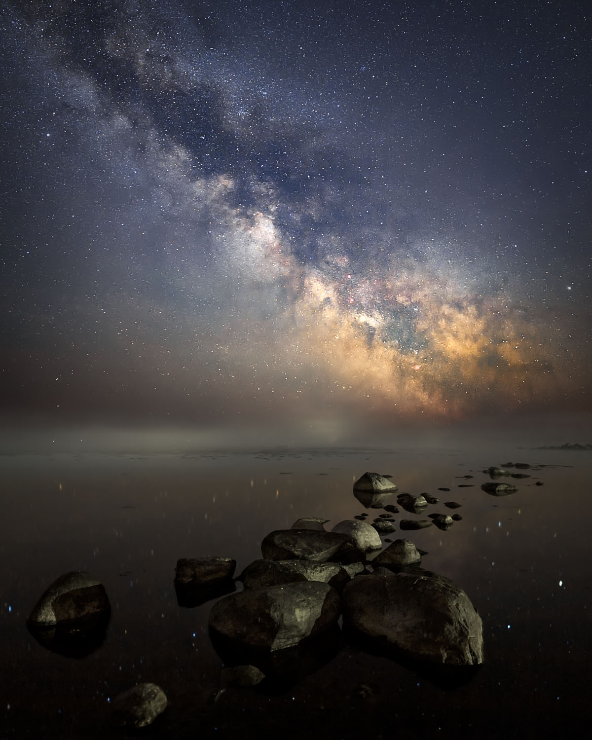 Milky Way Over The Bowling Ball Beach Wallpapers