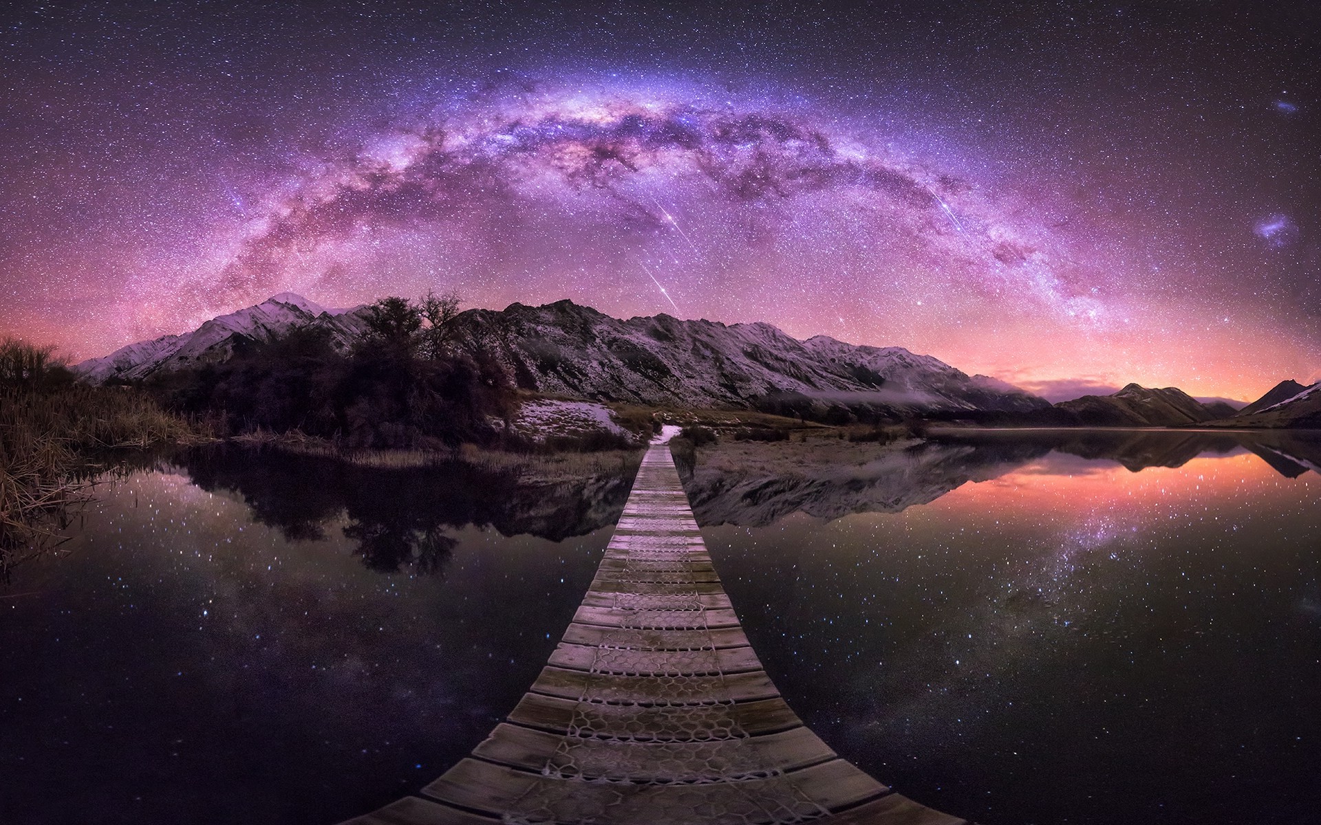 Milky Way Reflection Lake Wallpapers