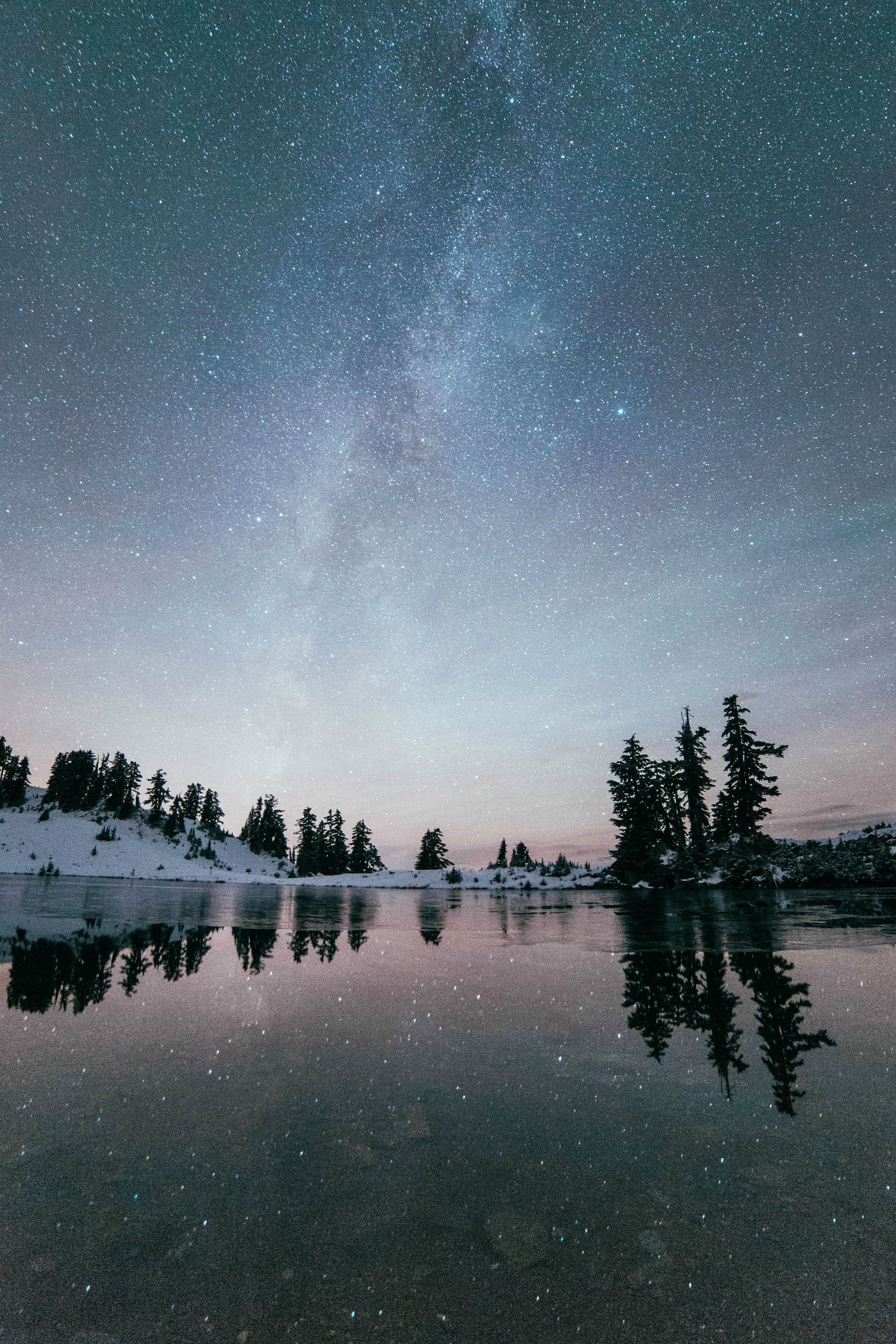 Milky Way Reflection Lake Wallpapers