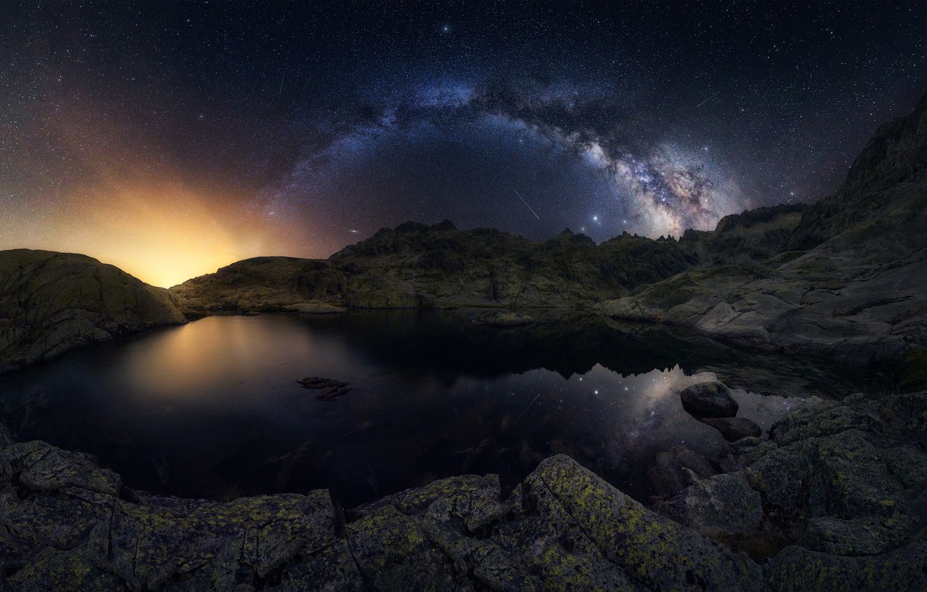 Milky Way Reflection Lake Wallpapers
