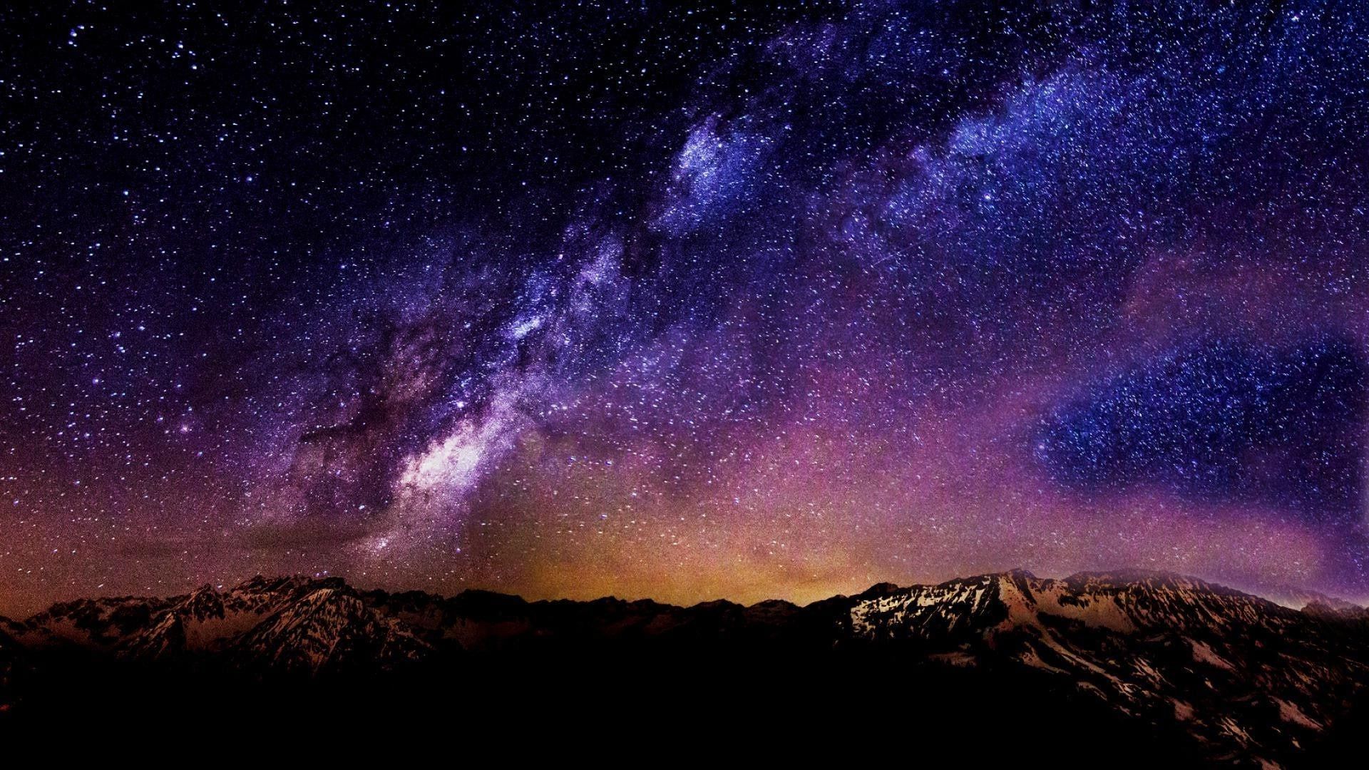 Milky Way Starry Sky Landscape Wallpapers