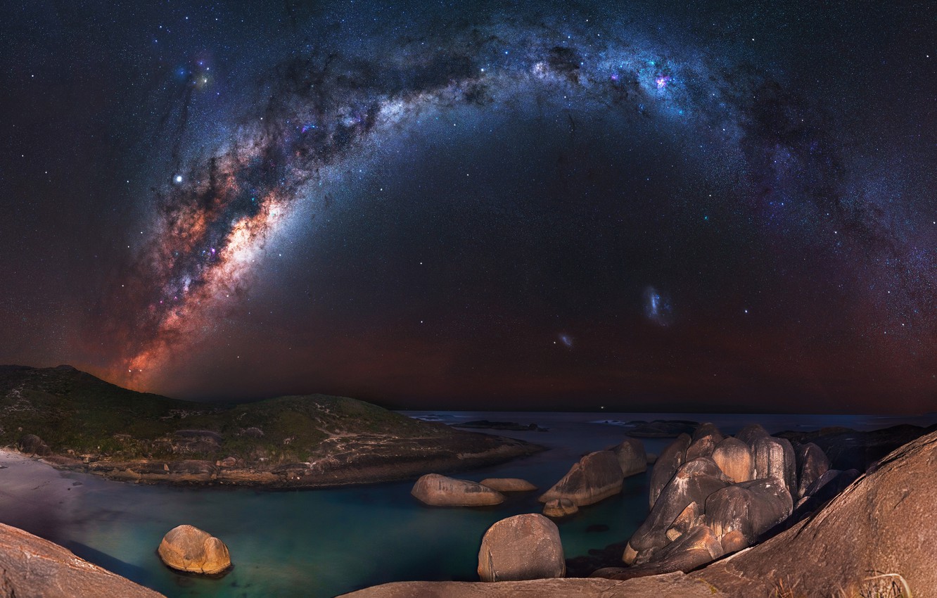 Milky Way Starry Sky Landscape Wallpapers