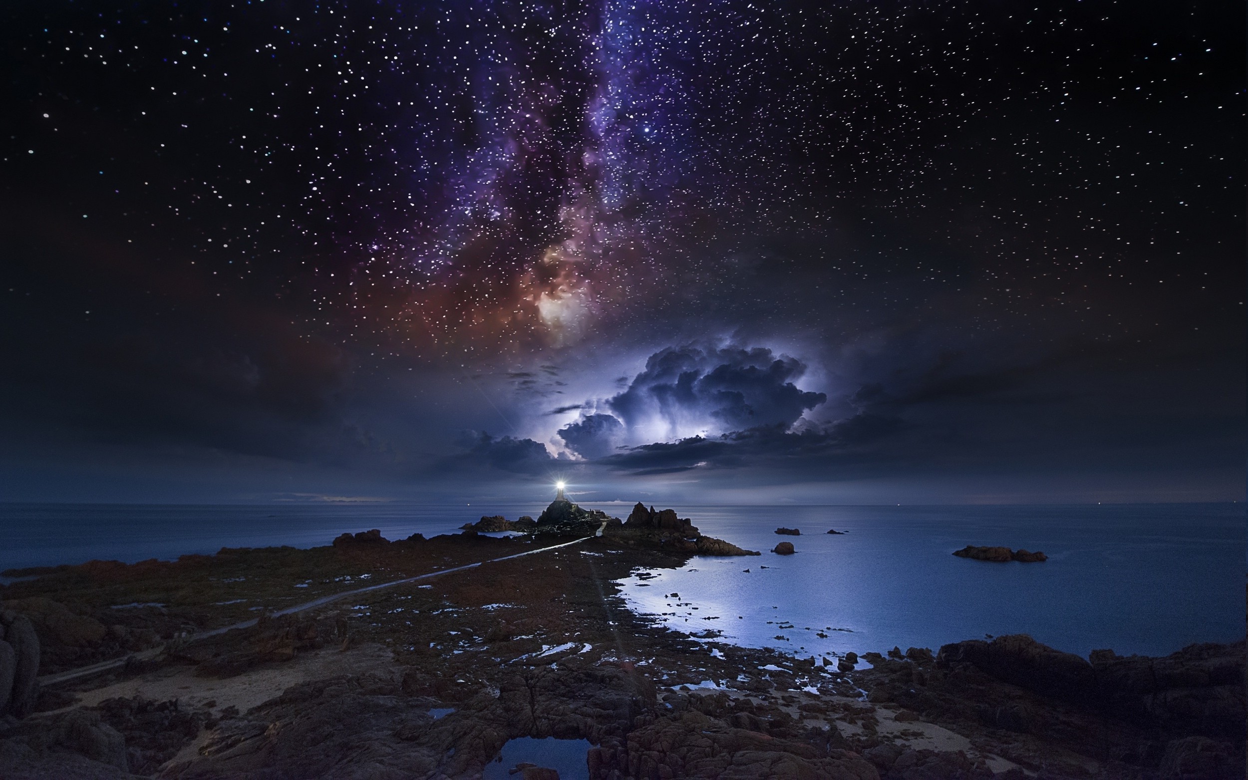 Milky Way Starry Sky Landscape Wallpapers