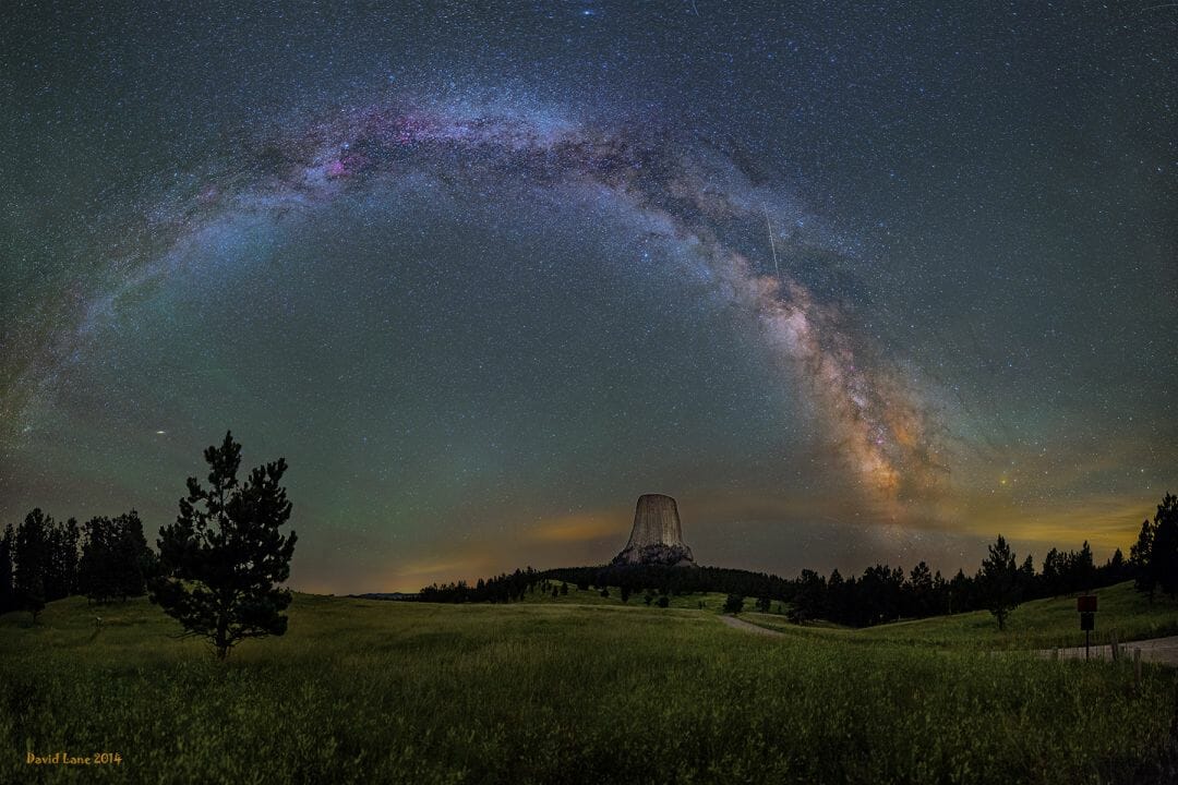 Milky Way Tree Field Wallpapers