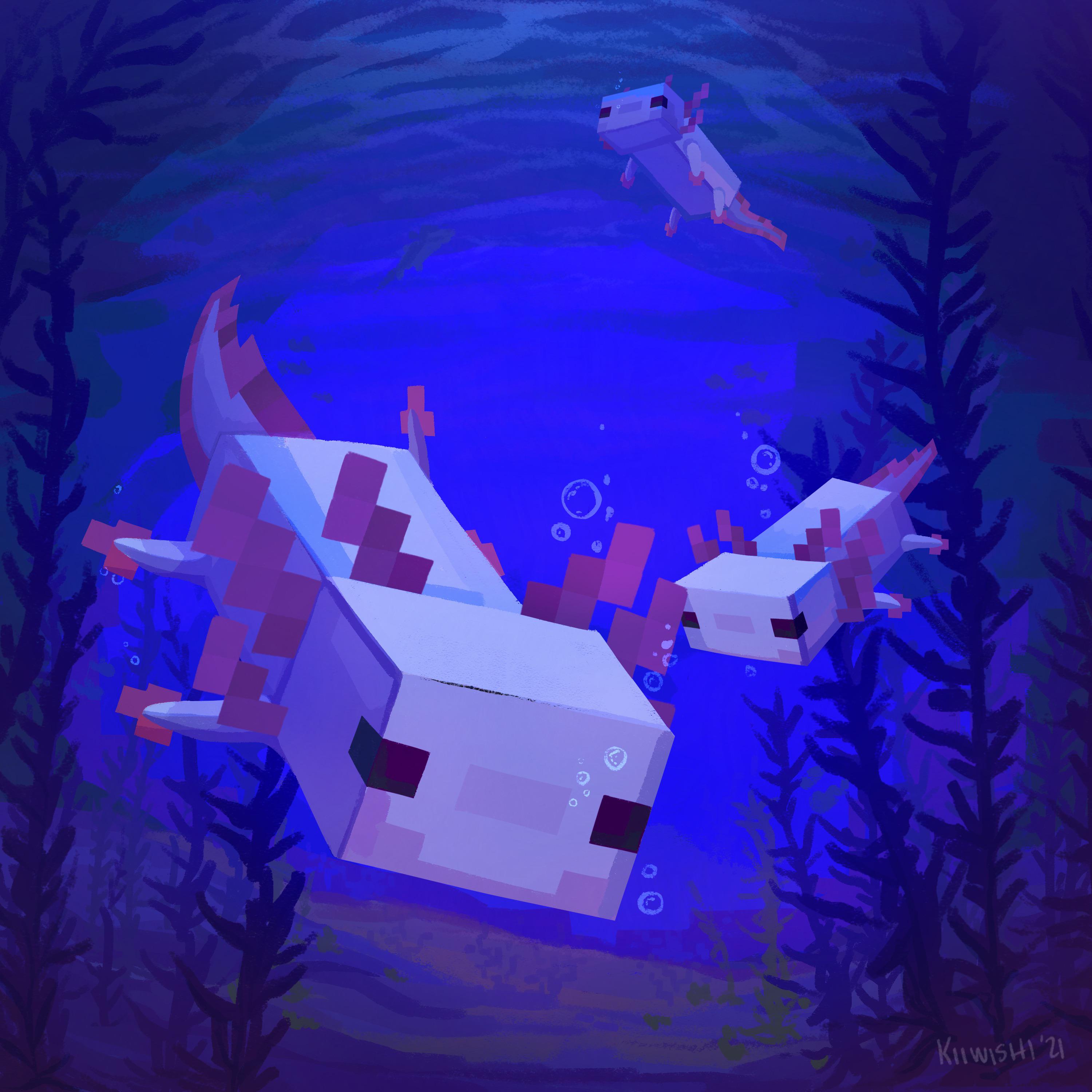 minecraft axolotl Wallpapers