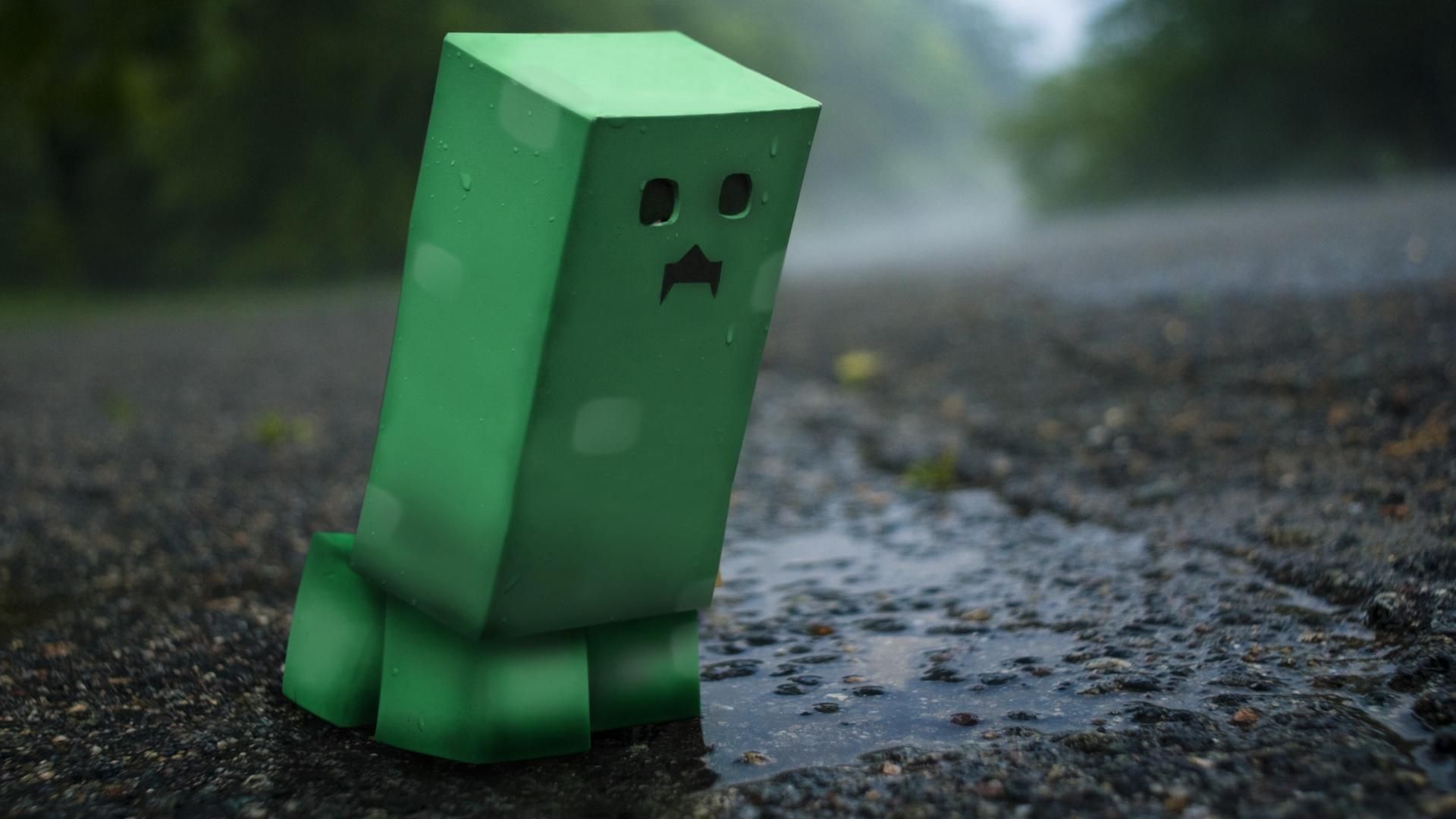 minecraft creeper glass broken wallpapers Wallpapers