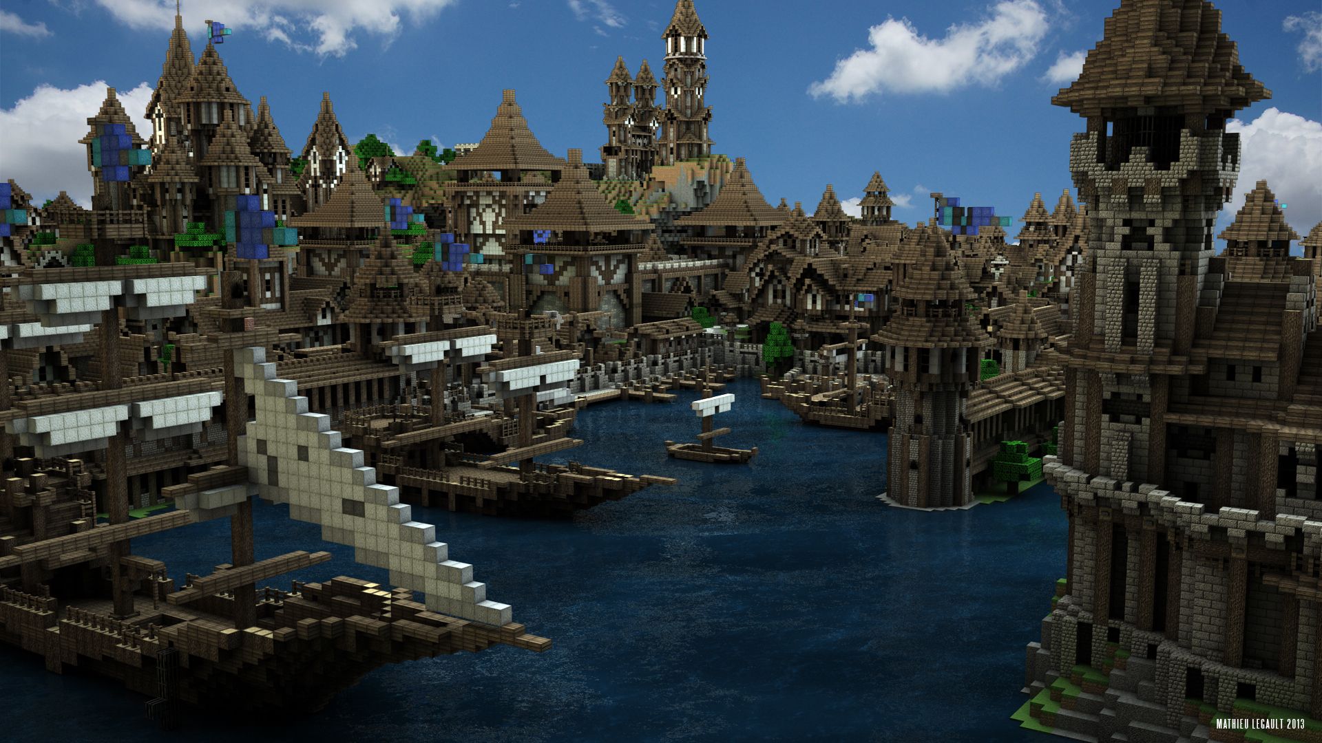 minecraft dock Wallpapers