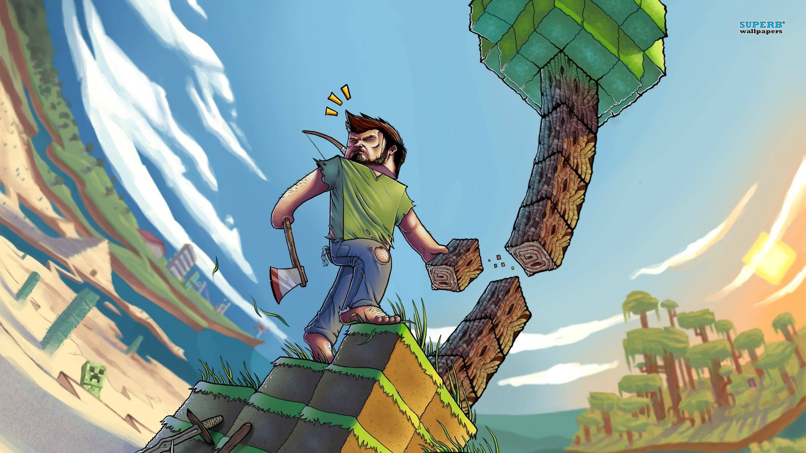 minecraft gamer Wallpapers