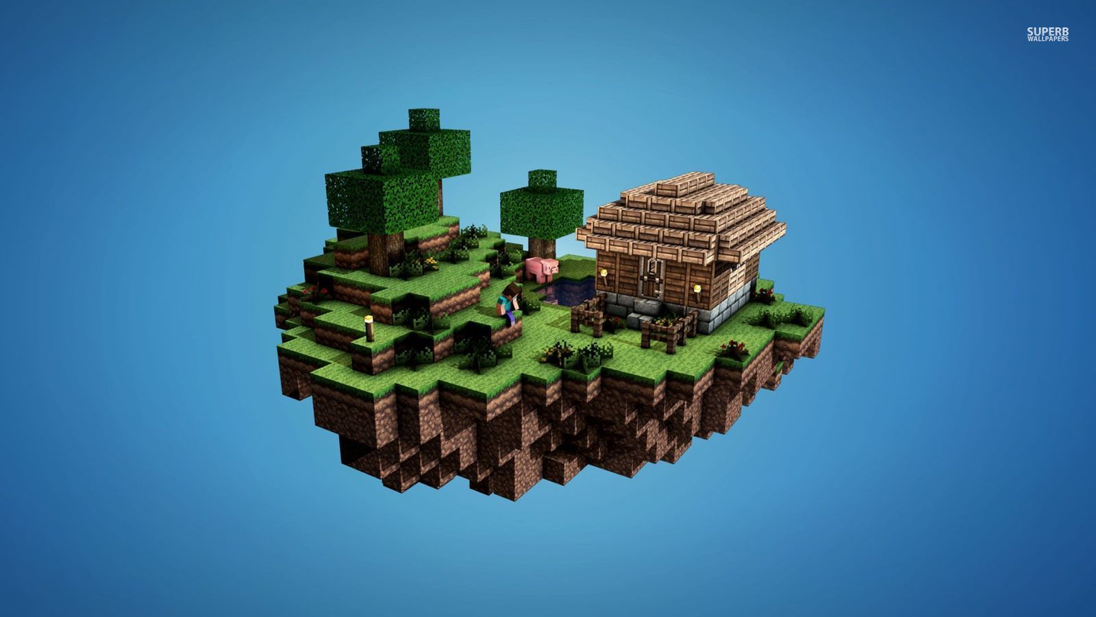 minecraft house Wallpapers