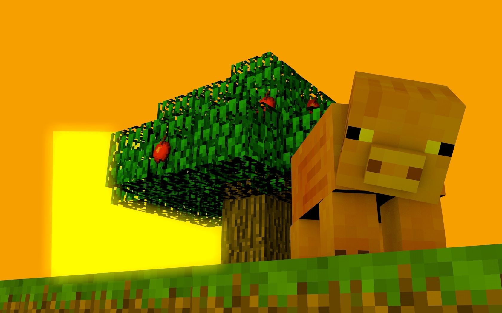 minecraft pig Wallpapers