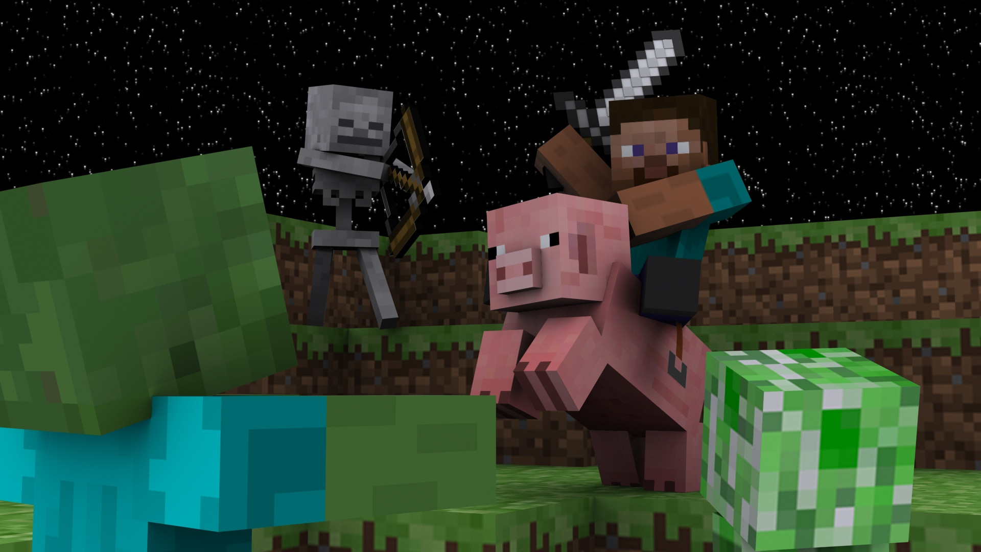 minecraft pig Wallpapers