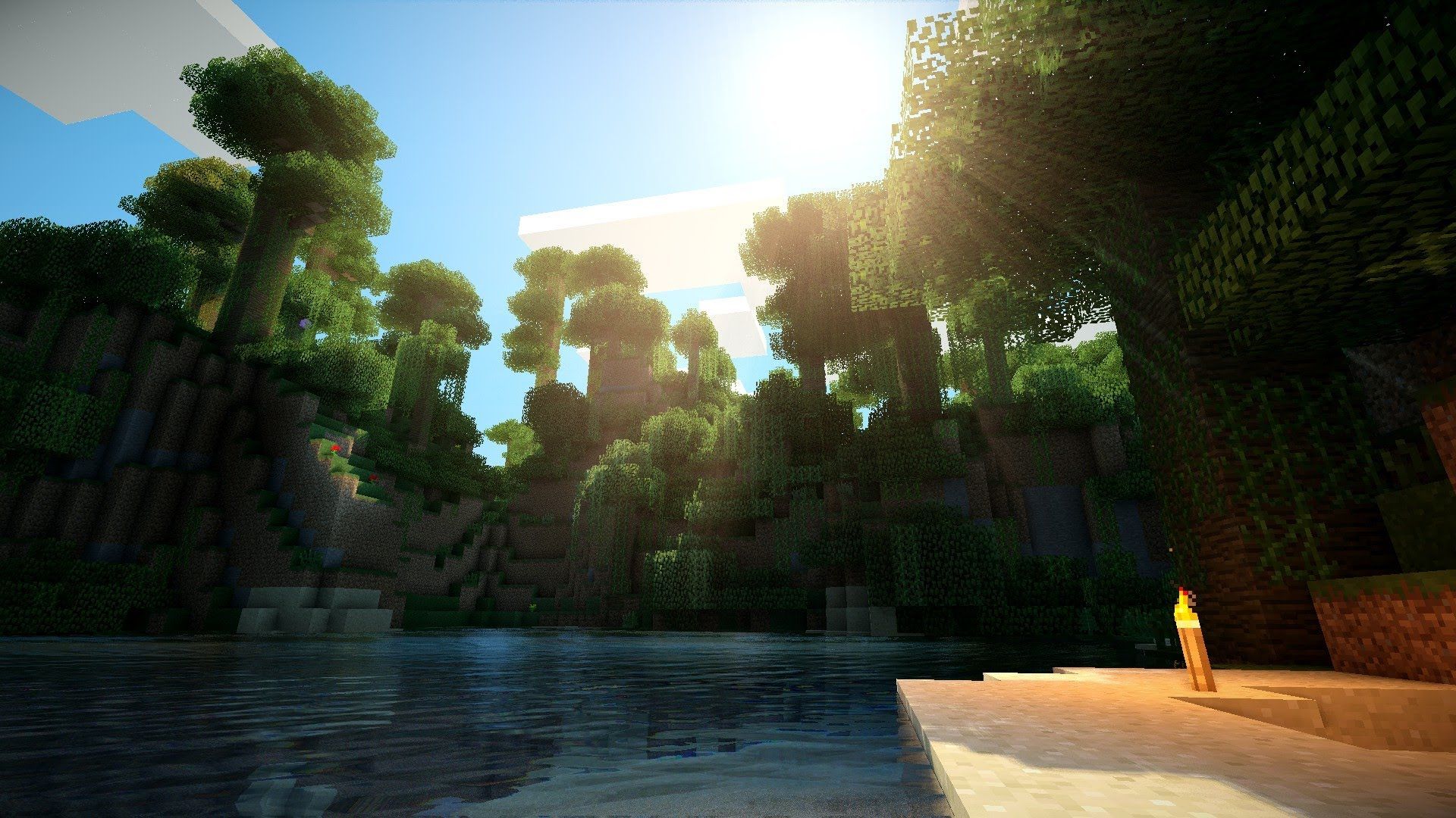 minecraft shaders Wallpapers