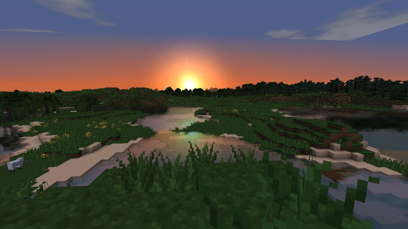 minecraft sunset Wallpapers