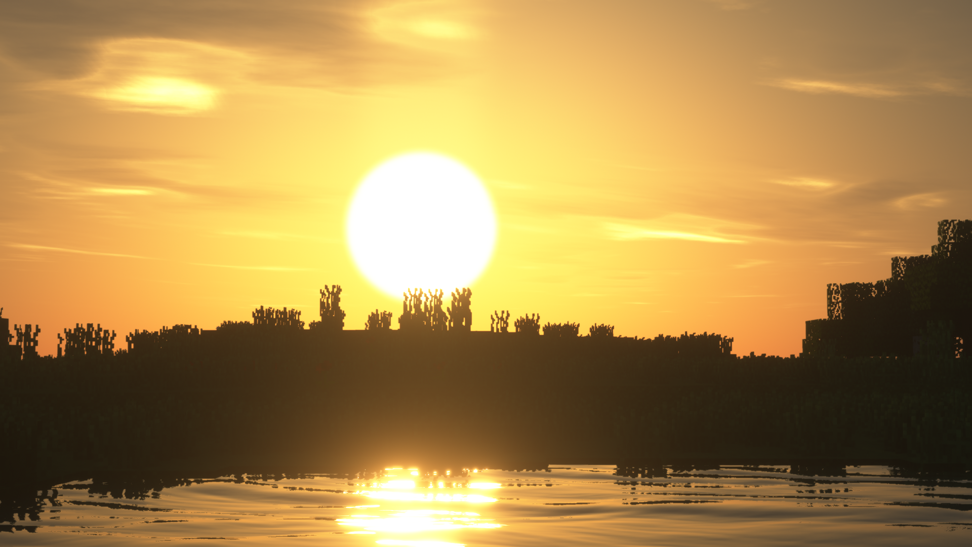 minecraft sunset Wallpapers