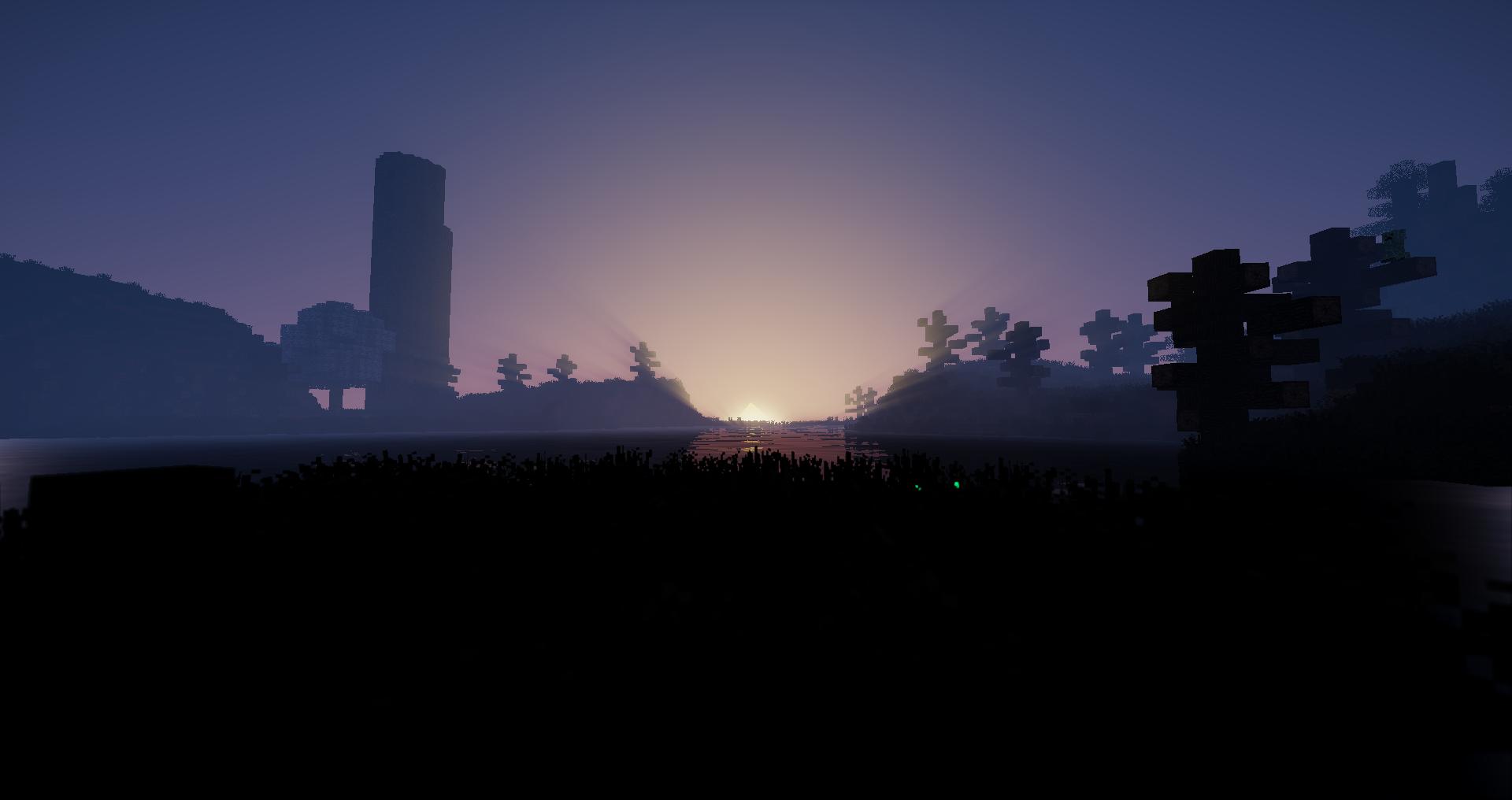 minecraft sunset Wallpapers