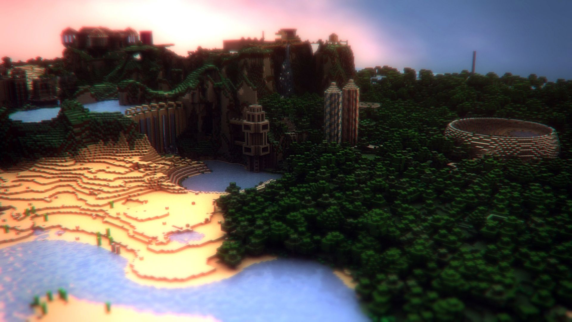 minecraft world backgrounds Wallpapers