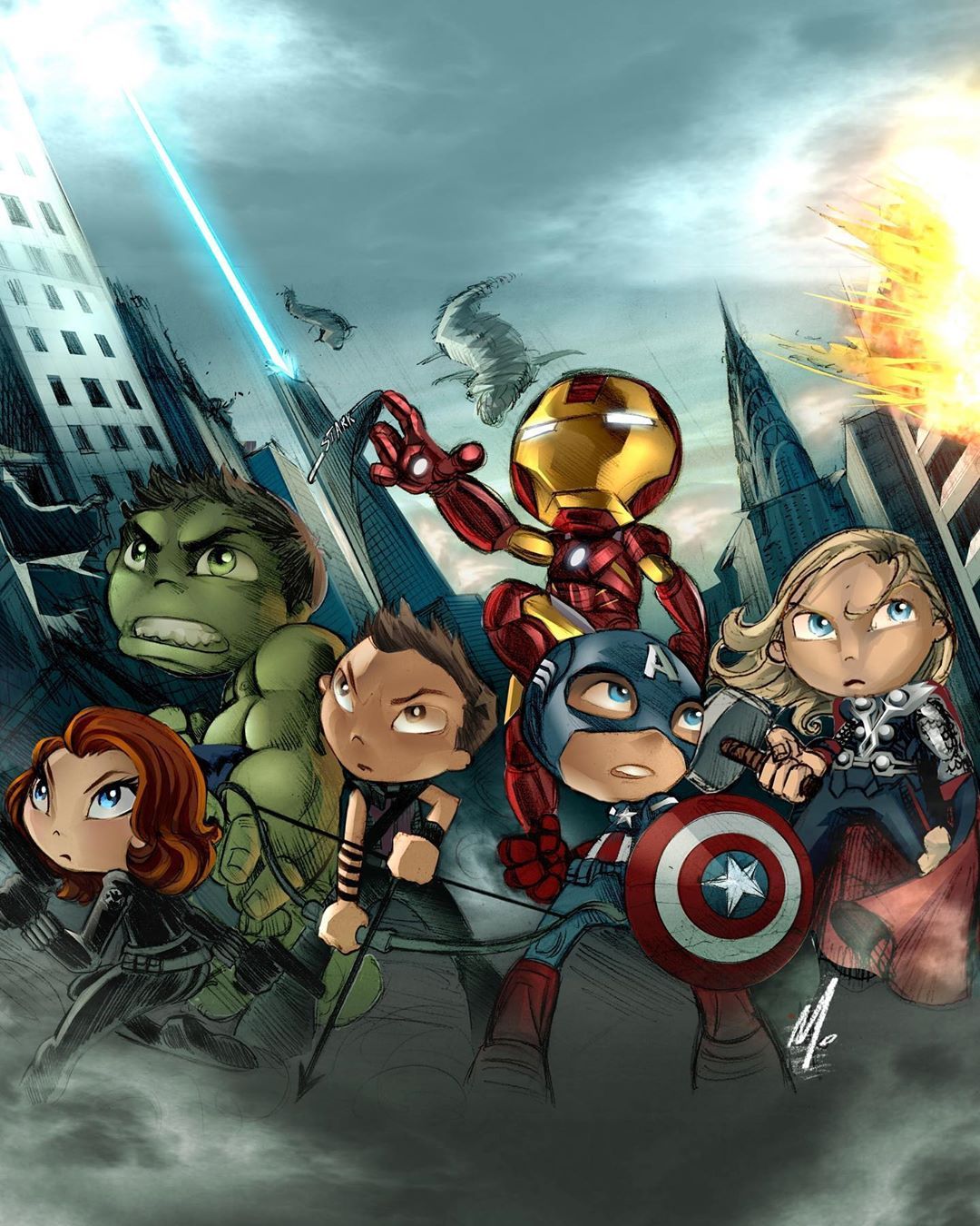 Mini Avengers Cartoon Wallpapers