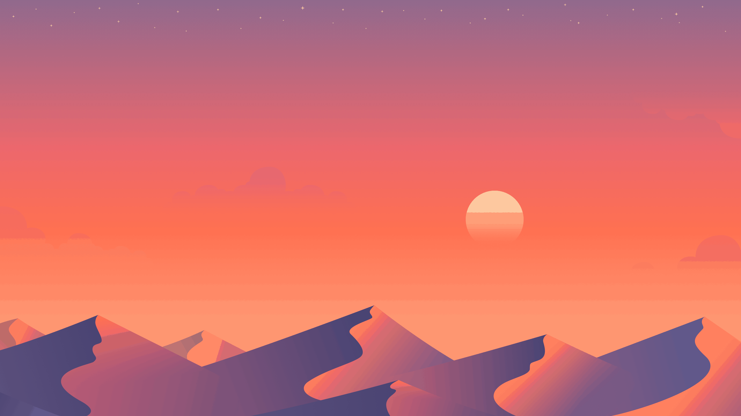 Minimal Artistic Desert Sunset Wallpapers