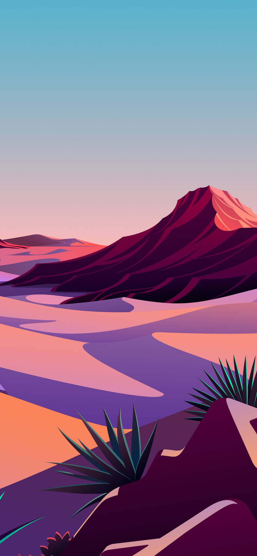 Minimal Artistic Desert Sunset Wallpapers