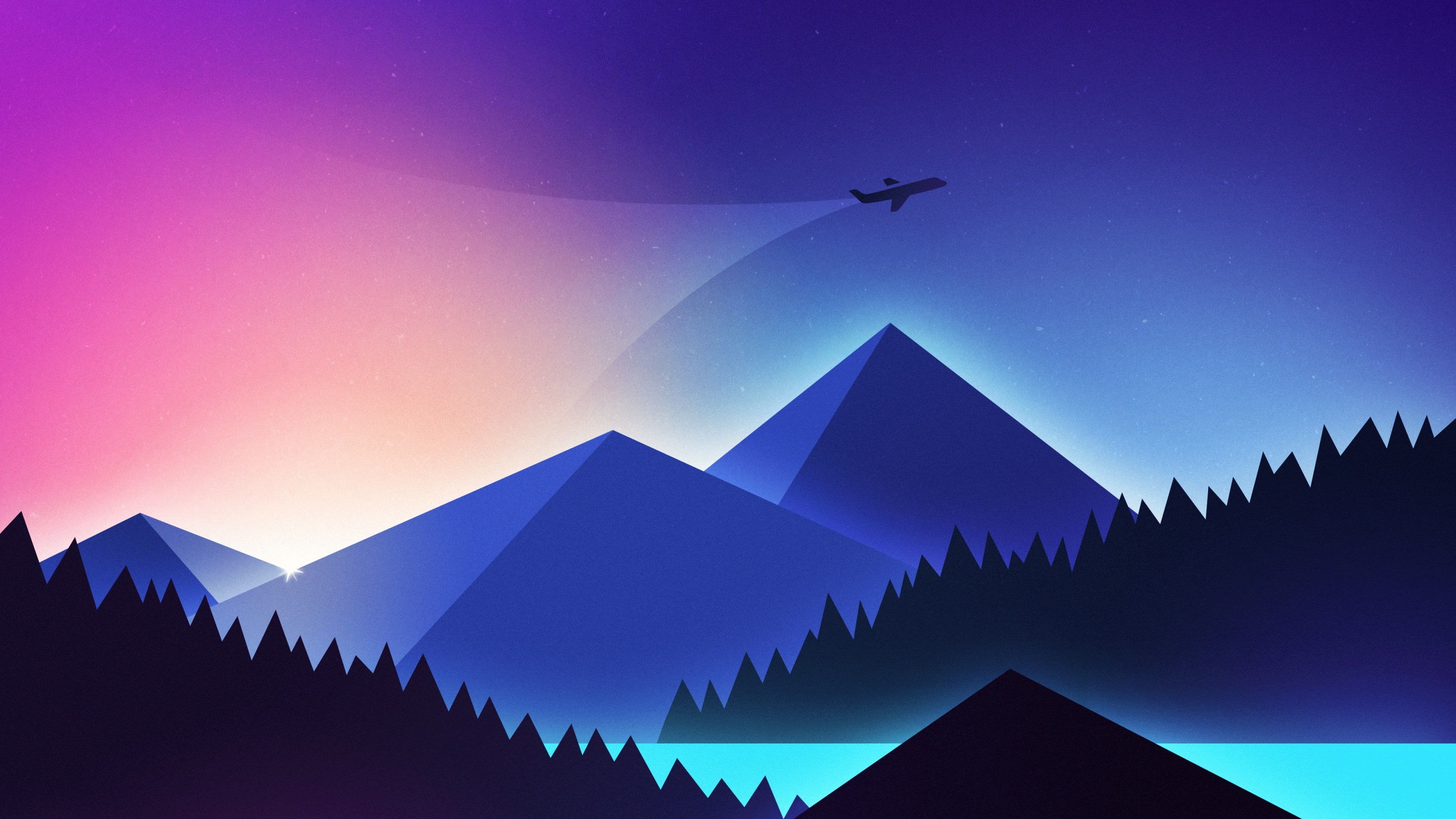 Minimal Colorful Mountains Wallpapers