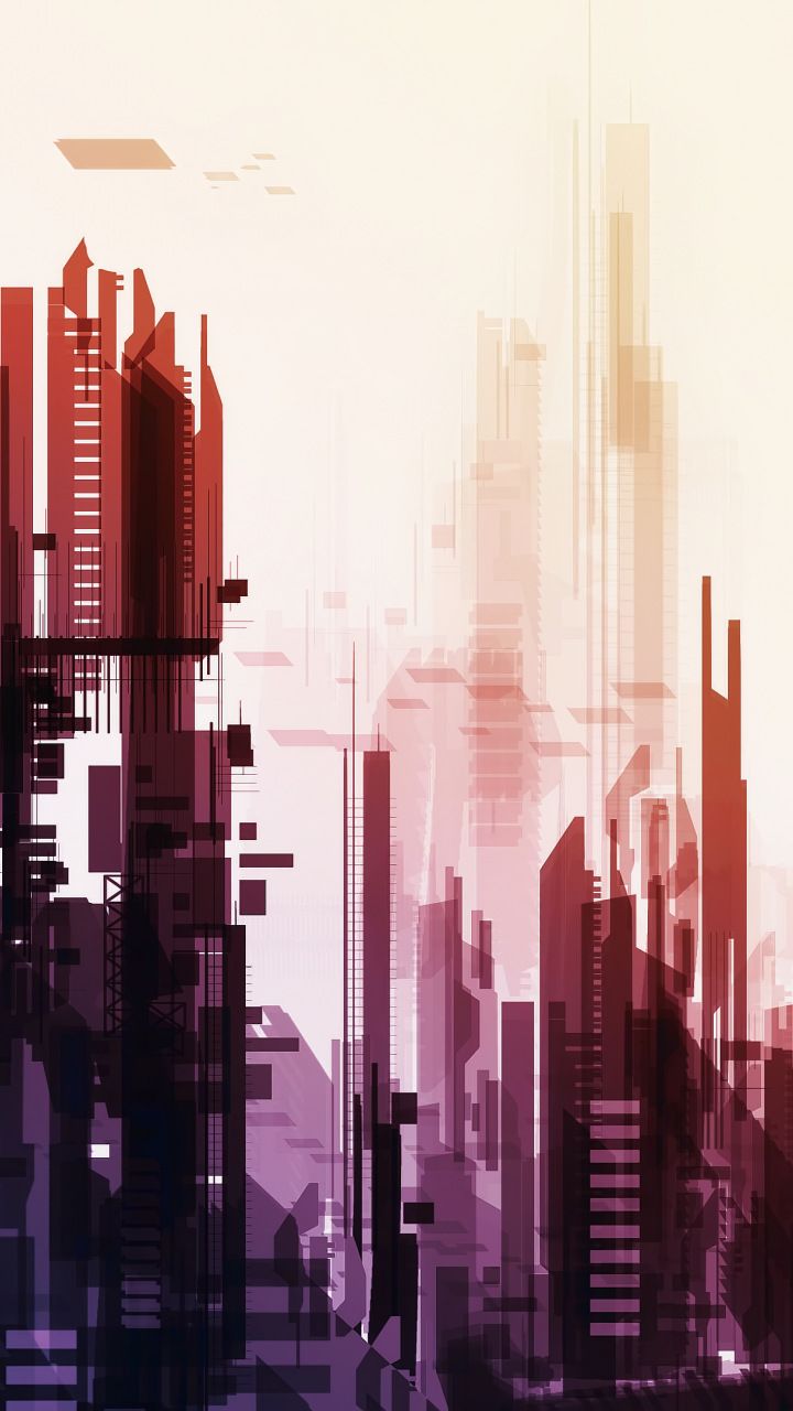 Minimal Digital Cityscape Wallpapers