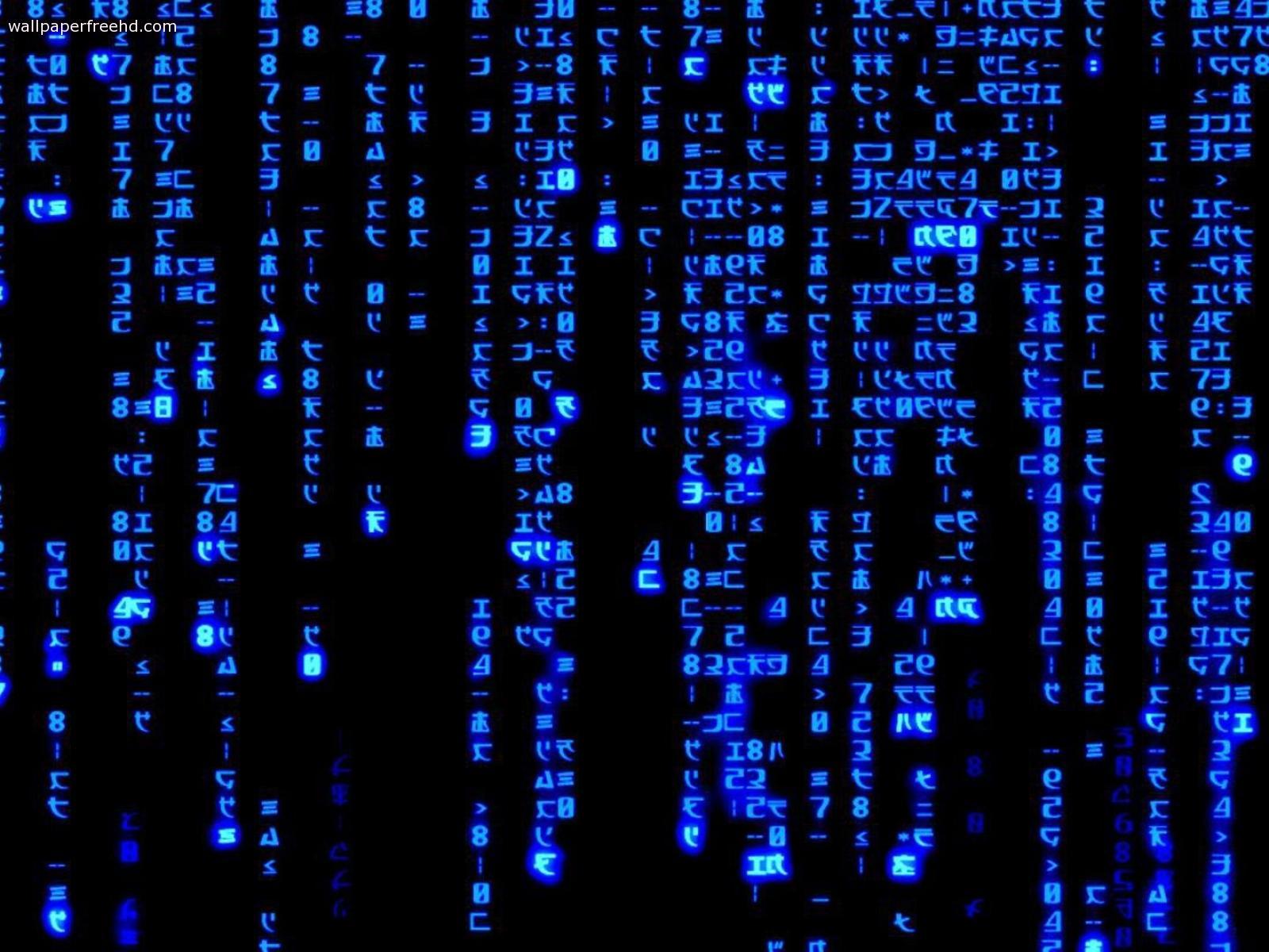 Minimal Glowing Code Binary Wallpapers