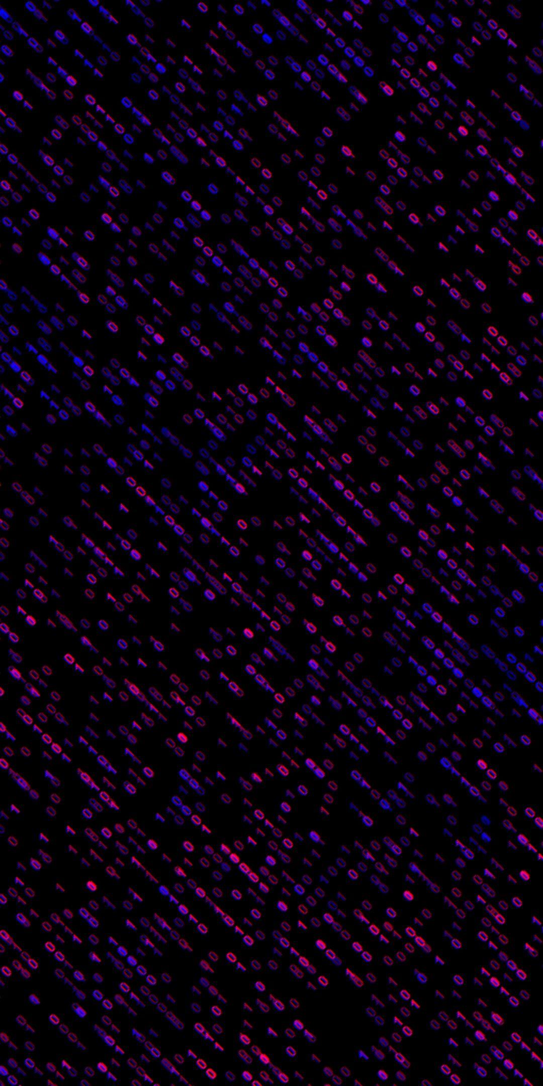 Minimal Glowing Code Binary Wallpapers