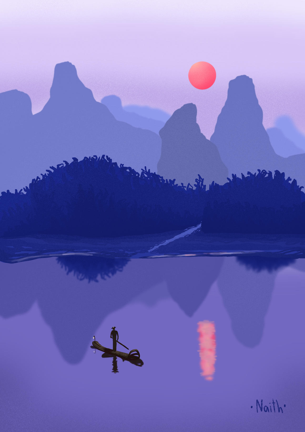 Minimal Lake Sunset Wallpapers