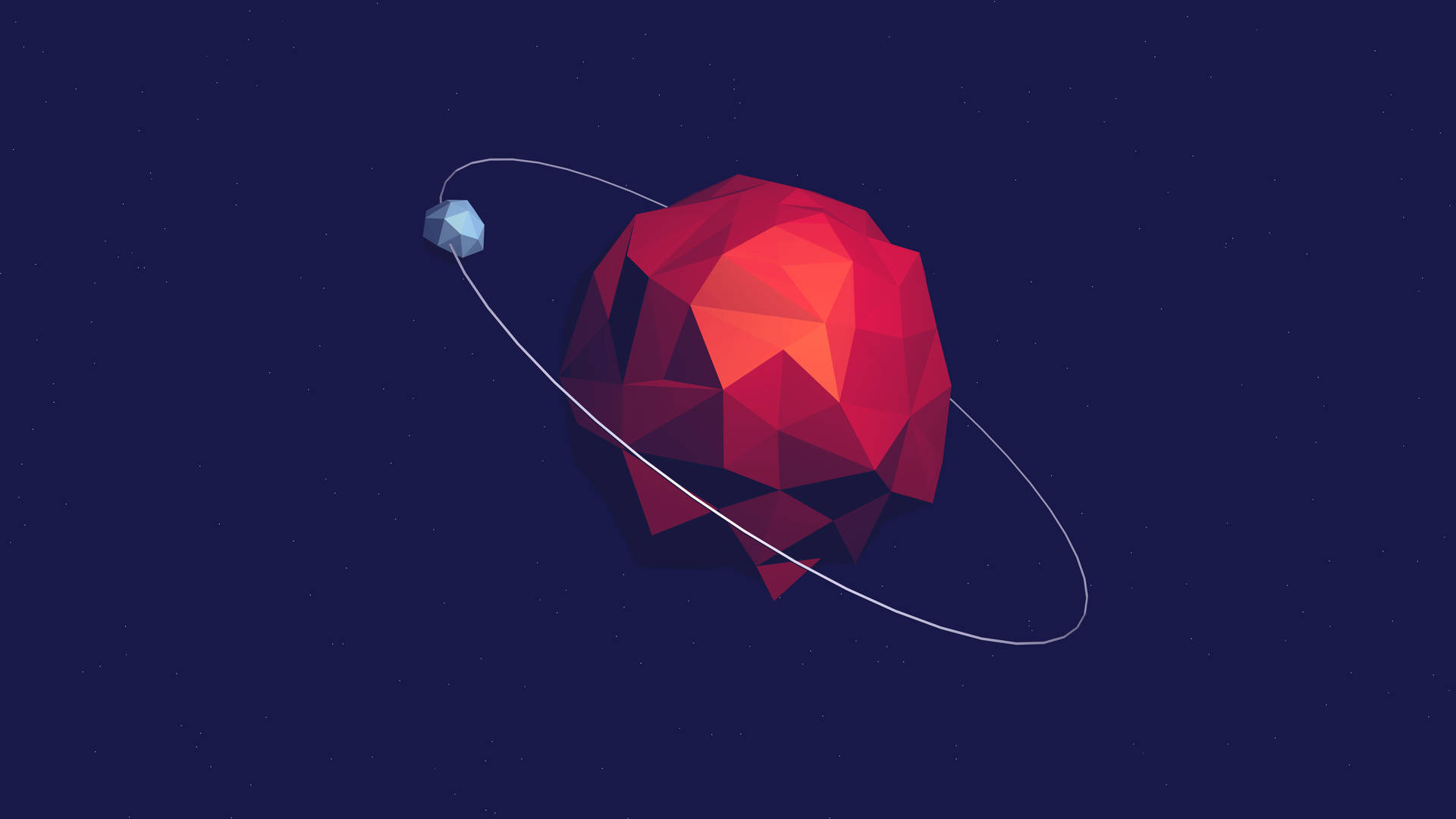 Minimal Planet Red Background