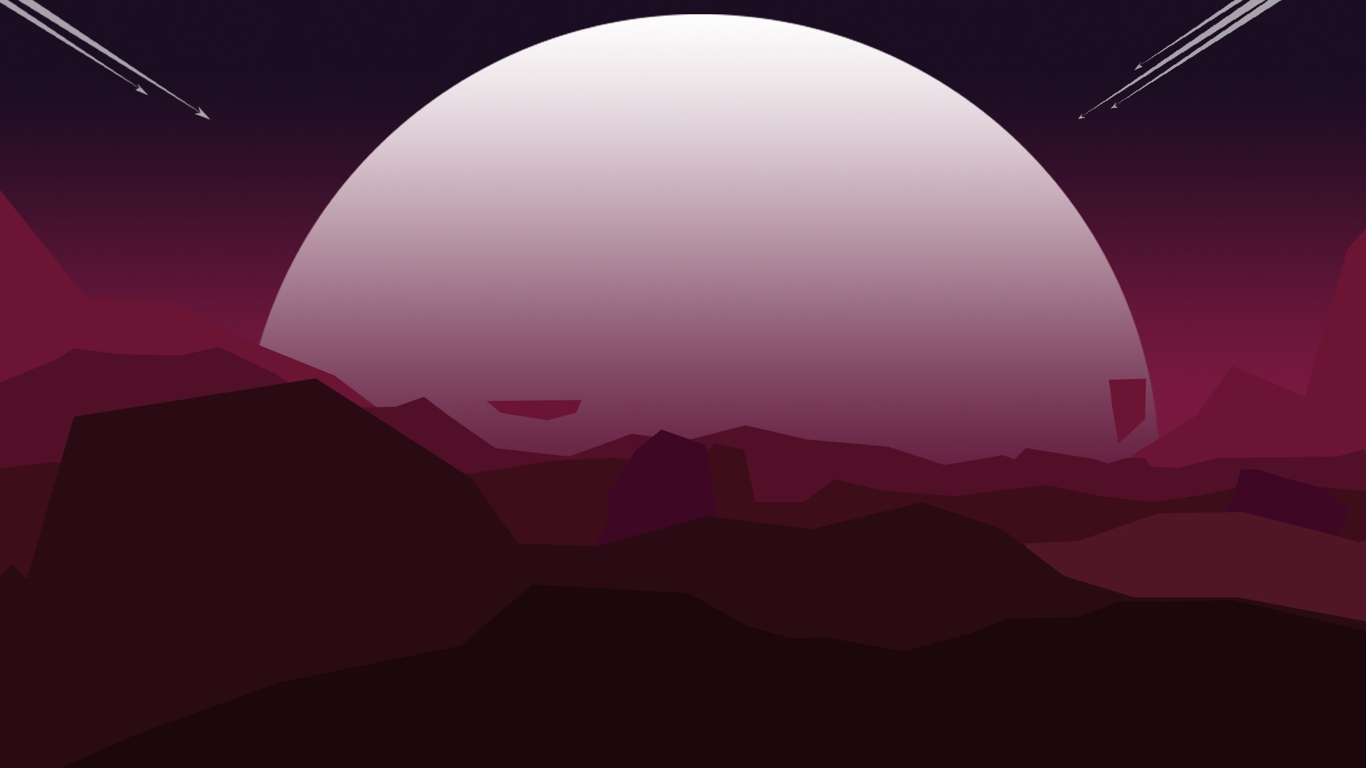 Minimal Planet Red Background