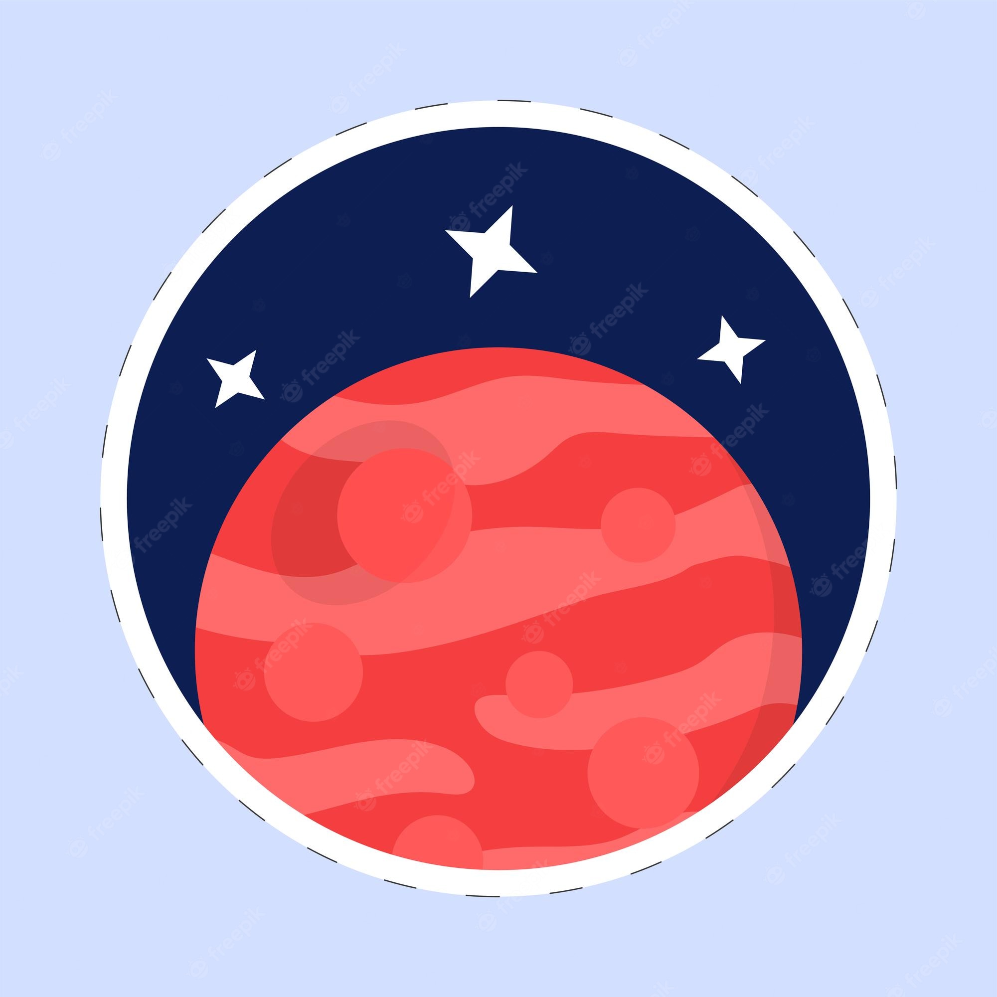 Minimal Planet Red Background